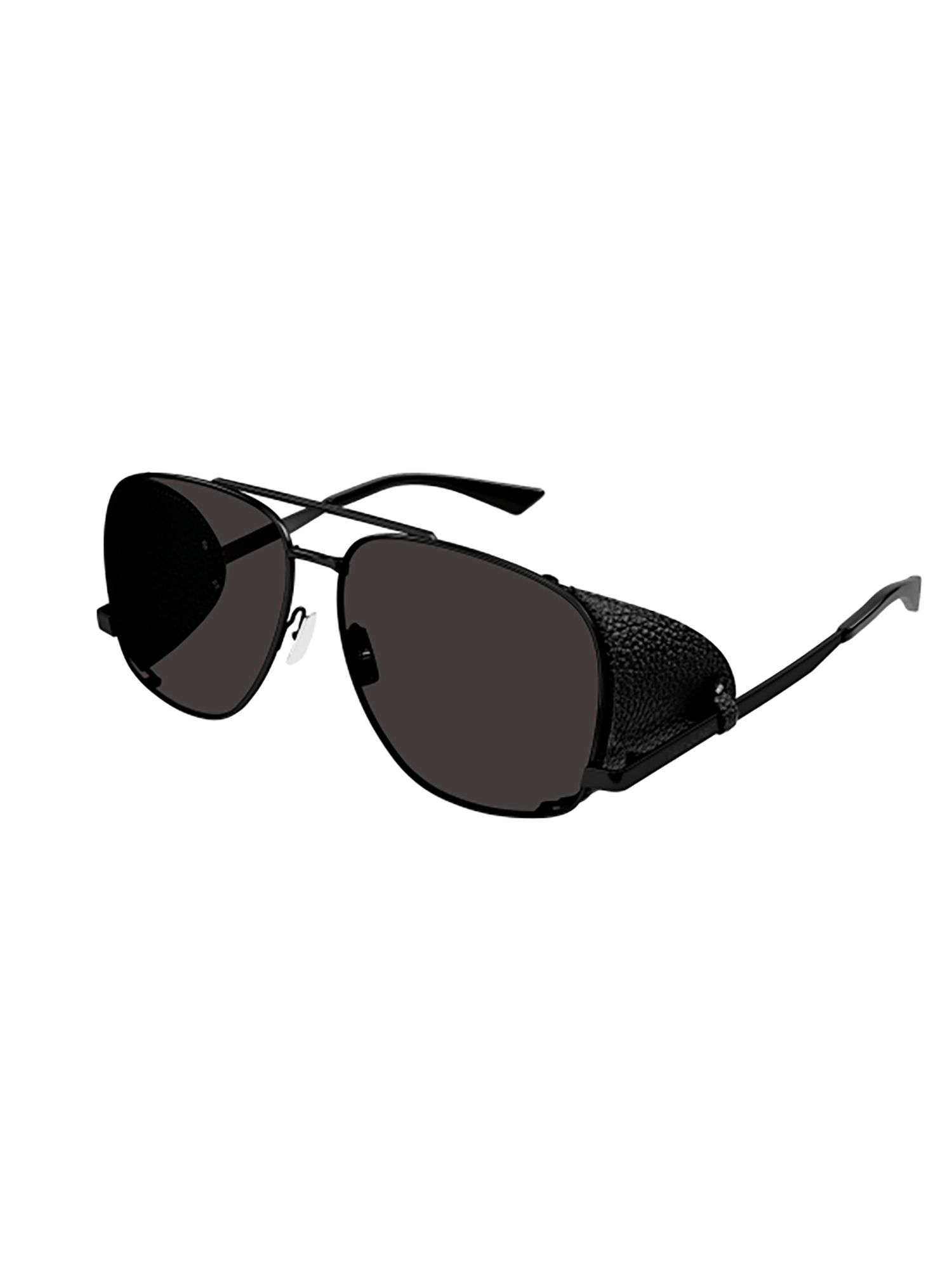 SAINT LAURENT  Occhiali da Sole Neri SAINT LAURENT SL 653 con Spoiler in Pelle per Donna Soddisfazione Garantita