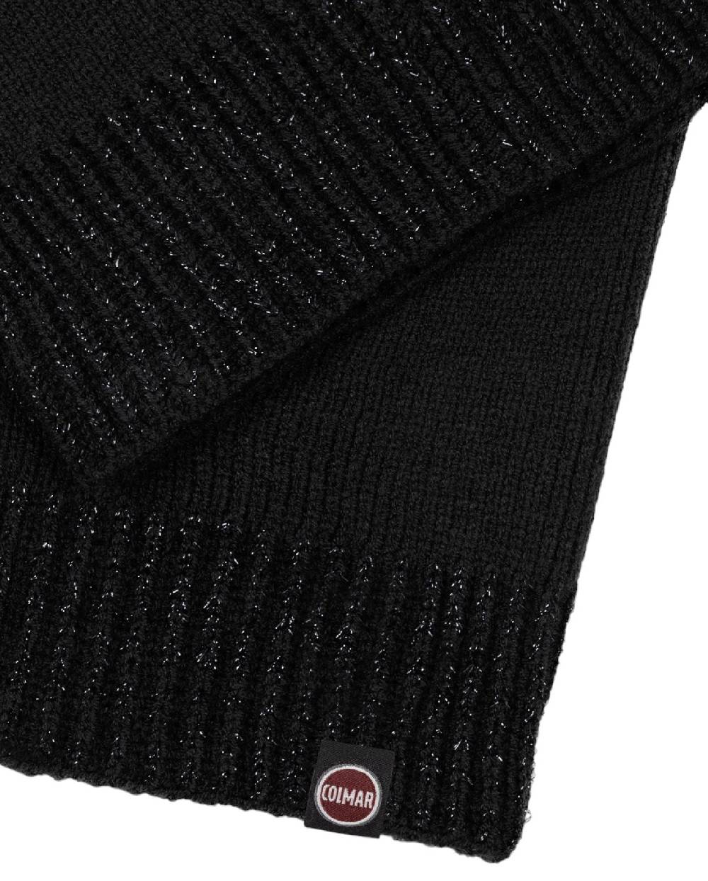 COLMAR  Sciarpa Morbida Nera da Donna Colmar con Bordo Lurex Presa
