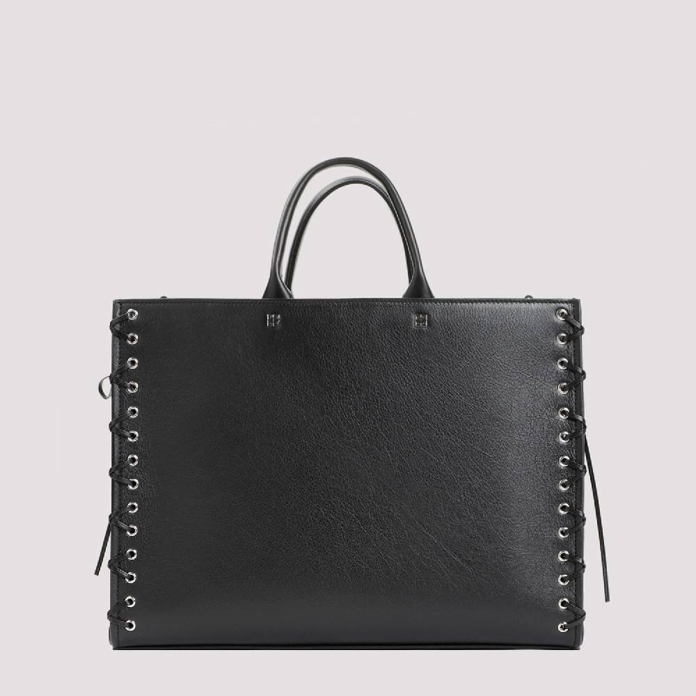 GIVENCHY  Givenchy Borsa Tote Nera in Pelle Media - Cerniera e Occhielli Offerta