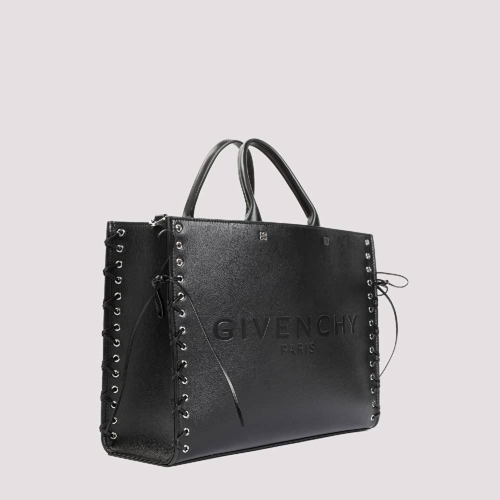 GIVENCHY  Givenchy Borsa Tote Nera in Pelle Media - Cerniera e Occhielli Offerta