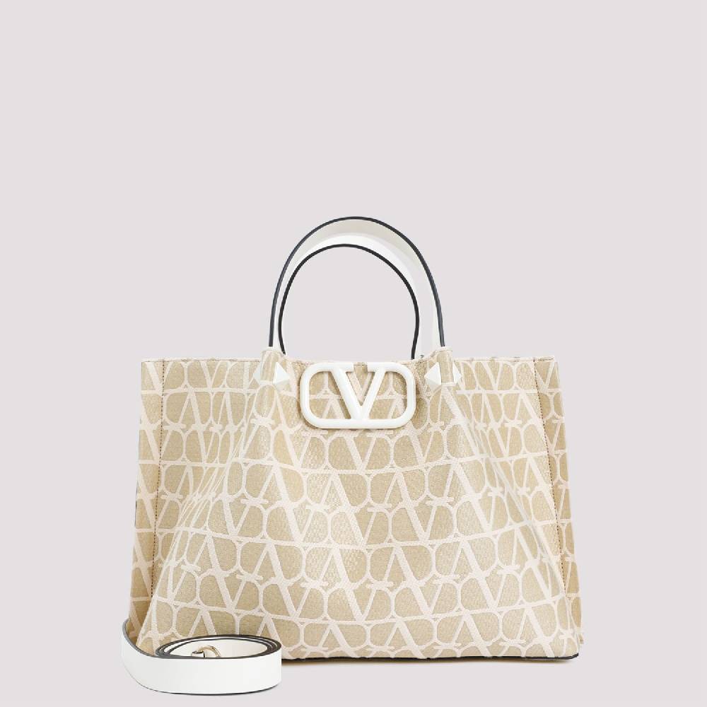 VALENTINO GARAVANI  Tote Medium VLogo Firma Valentino Garavani Color Nudo Outlet
