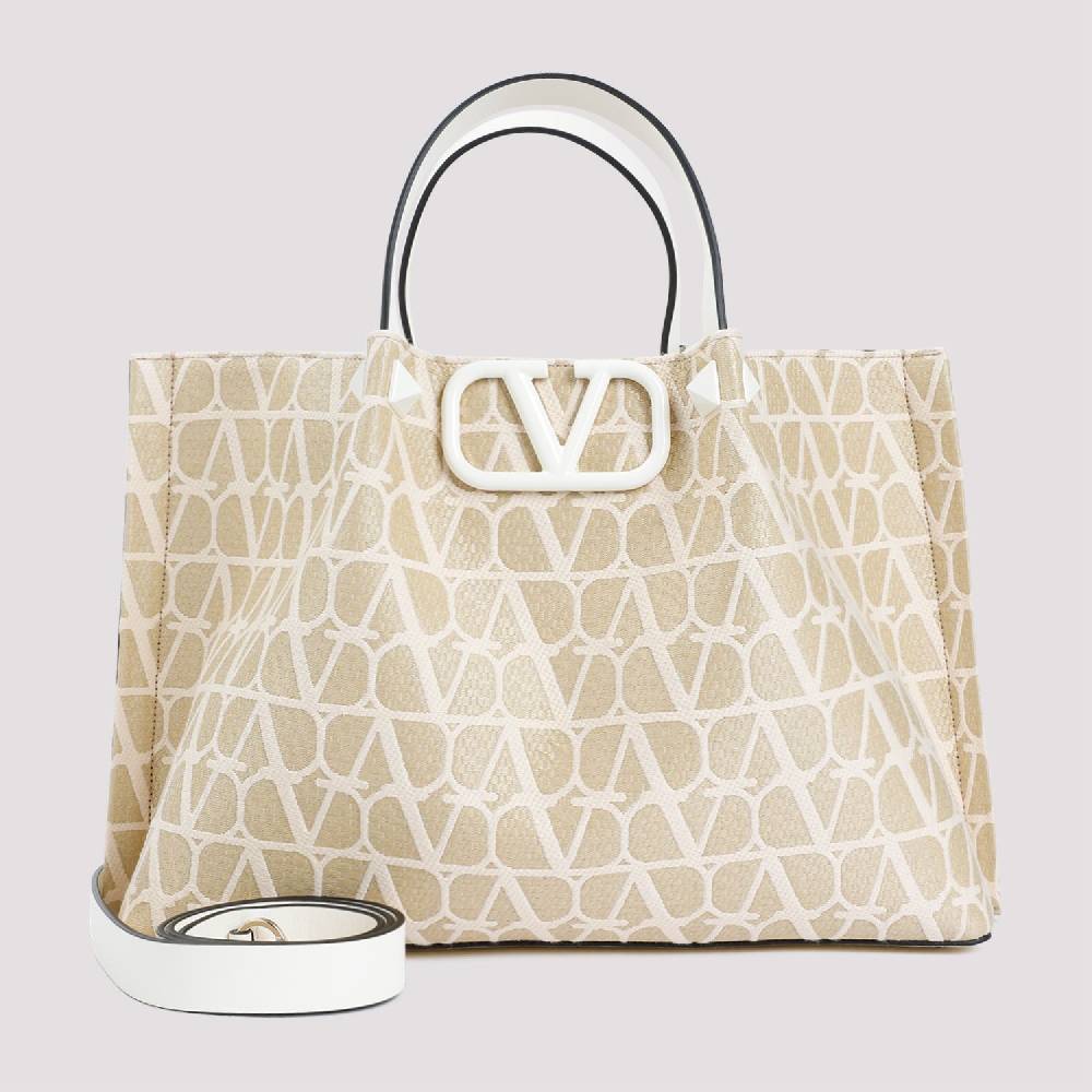 VALENTINO GARAVANI  Tote Medium VLogo Firma Valentino Garavani Color Nudo Outlet