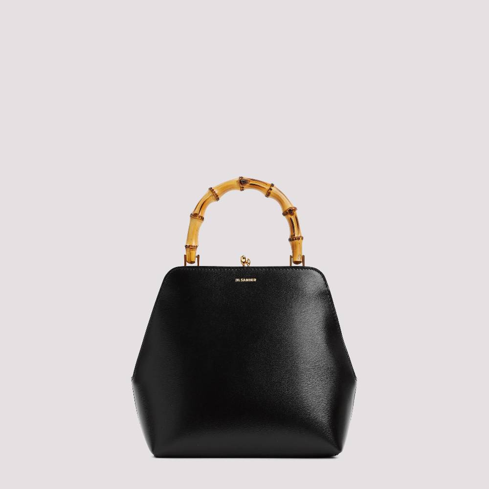 JIL SANDER  Borsa a Spalla Piccola Jil Sander Goji Nera in Pelle Vendita Calda