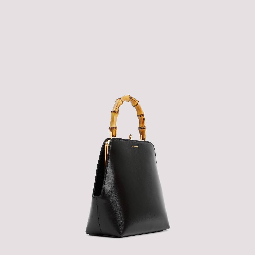 JIL SANDER  Borsa a Spalla Piccola Jil Sander Goji Nera in Pelle Vendita Calda
