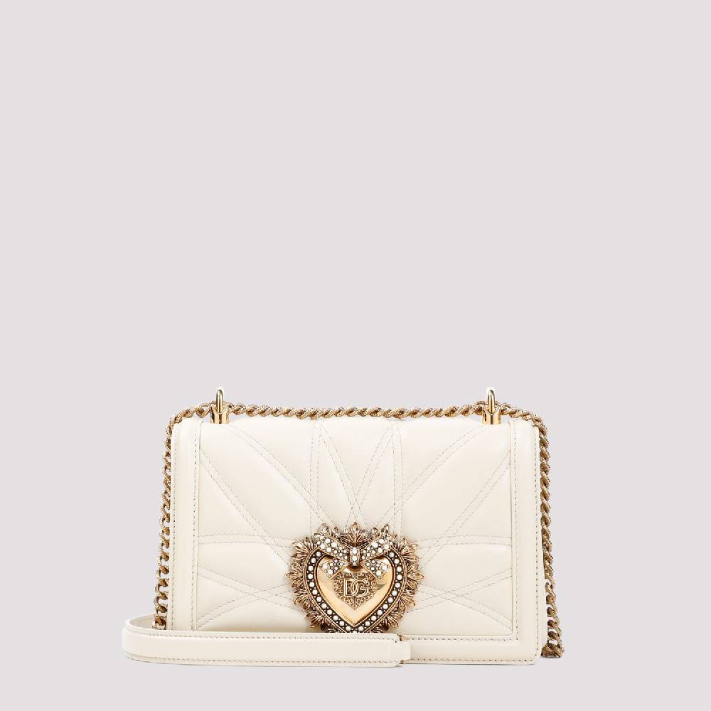 DOLCE & GABBANA  Borsa a Spalla Devotion Dolce & Gabbana in Pelle Color Nude Negozio
