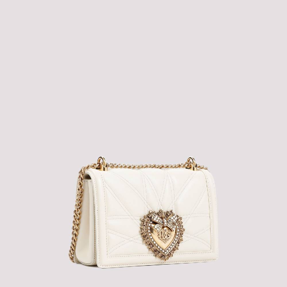 DOLCE & GABBANA  Borsa a Spalla Devotion Dolce & Gabbana in Pelle Color Nude Negozio