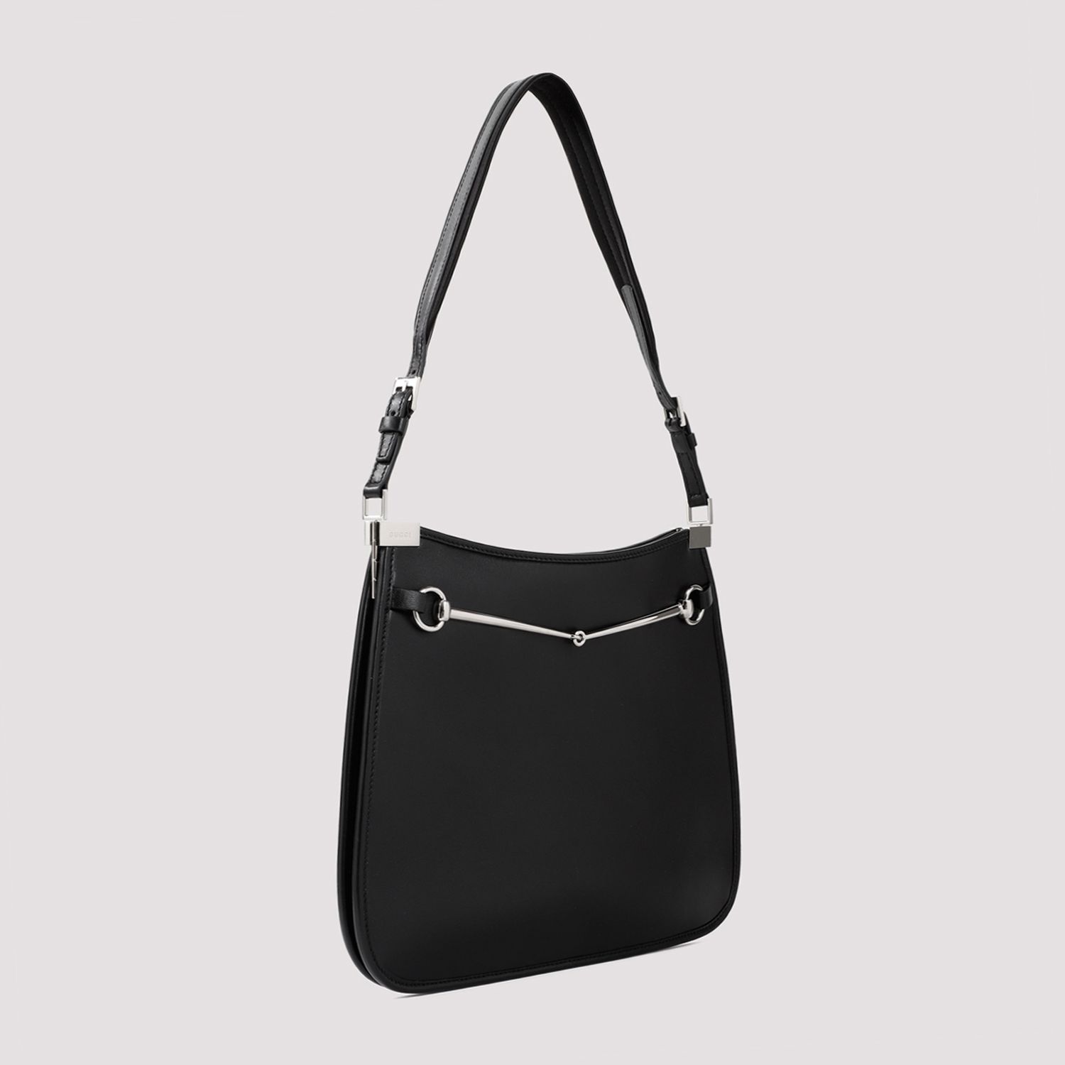 GUCCI  Borsa GUCCI in Pelle Nappa Nera con Accessori Argentati 2025