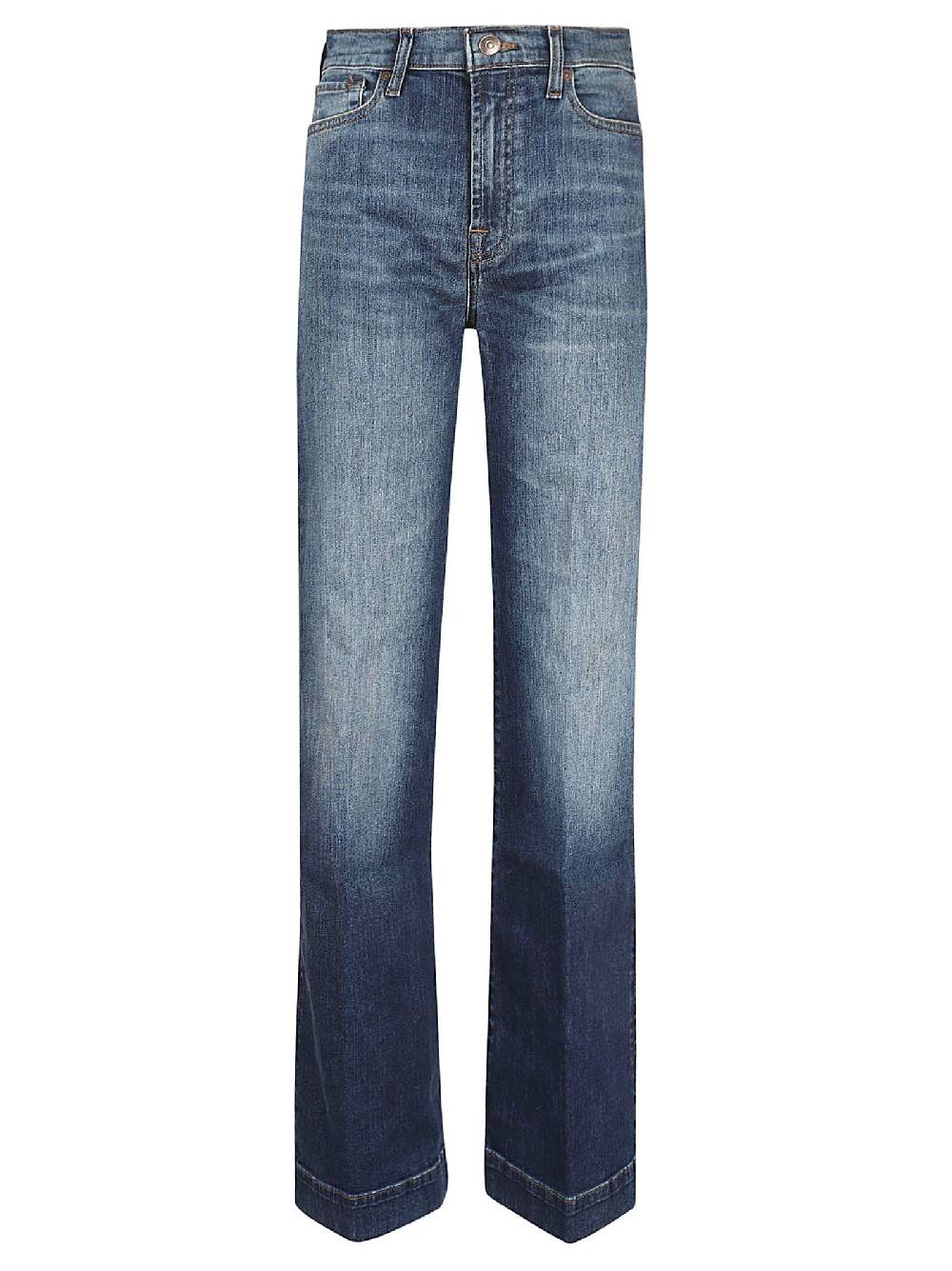 7 FOR ALL MANKIND  Jeans di Cotone Blu da Donna 7 For All Mankind Fino Al -60%