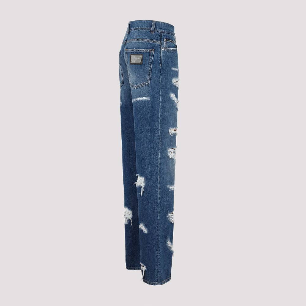 DOLCE & GABBANA  Jeans Distressed Cotone Blu Dolce & Gabbana Affare Del Giorno