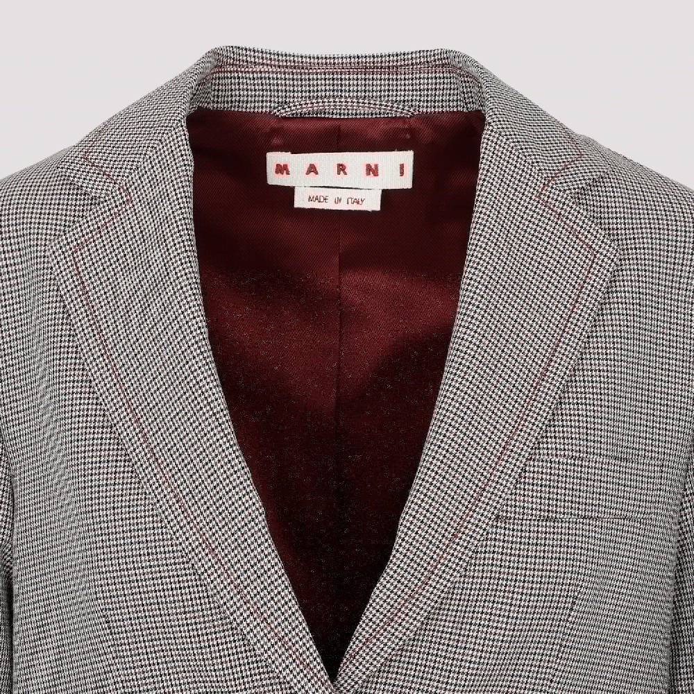 MARNI  Giacca da Donna Marni in Lana a Quadri Ruby Sottocosto