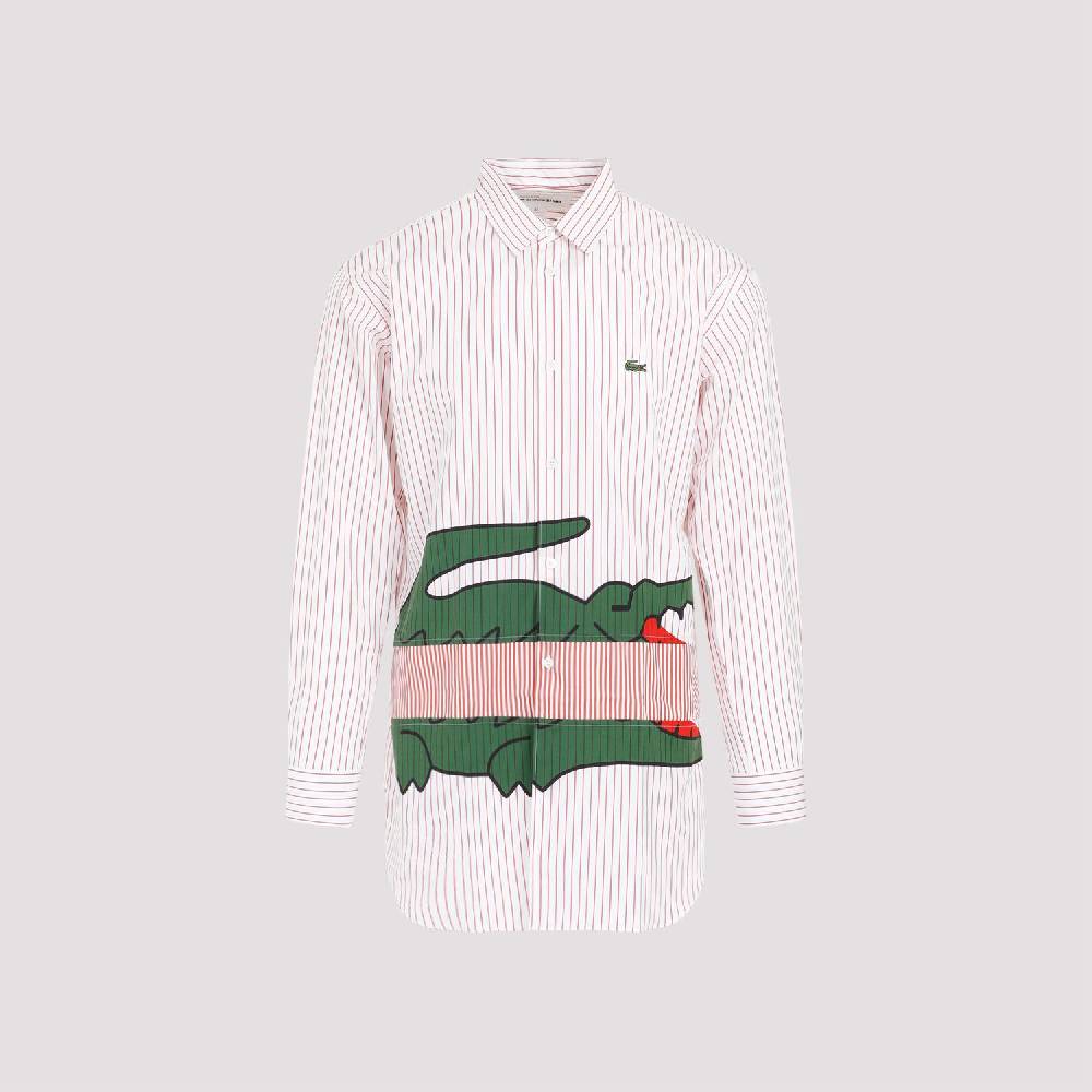 COMME DES GARÇONS SHIRT  Camicia a Righe Rosse Comme Des Garçons in Cotone - Uomo Convenienza