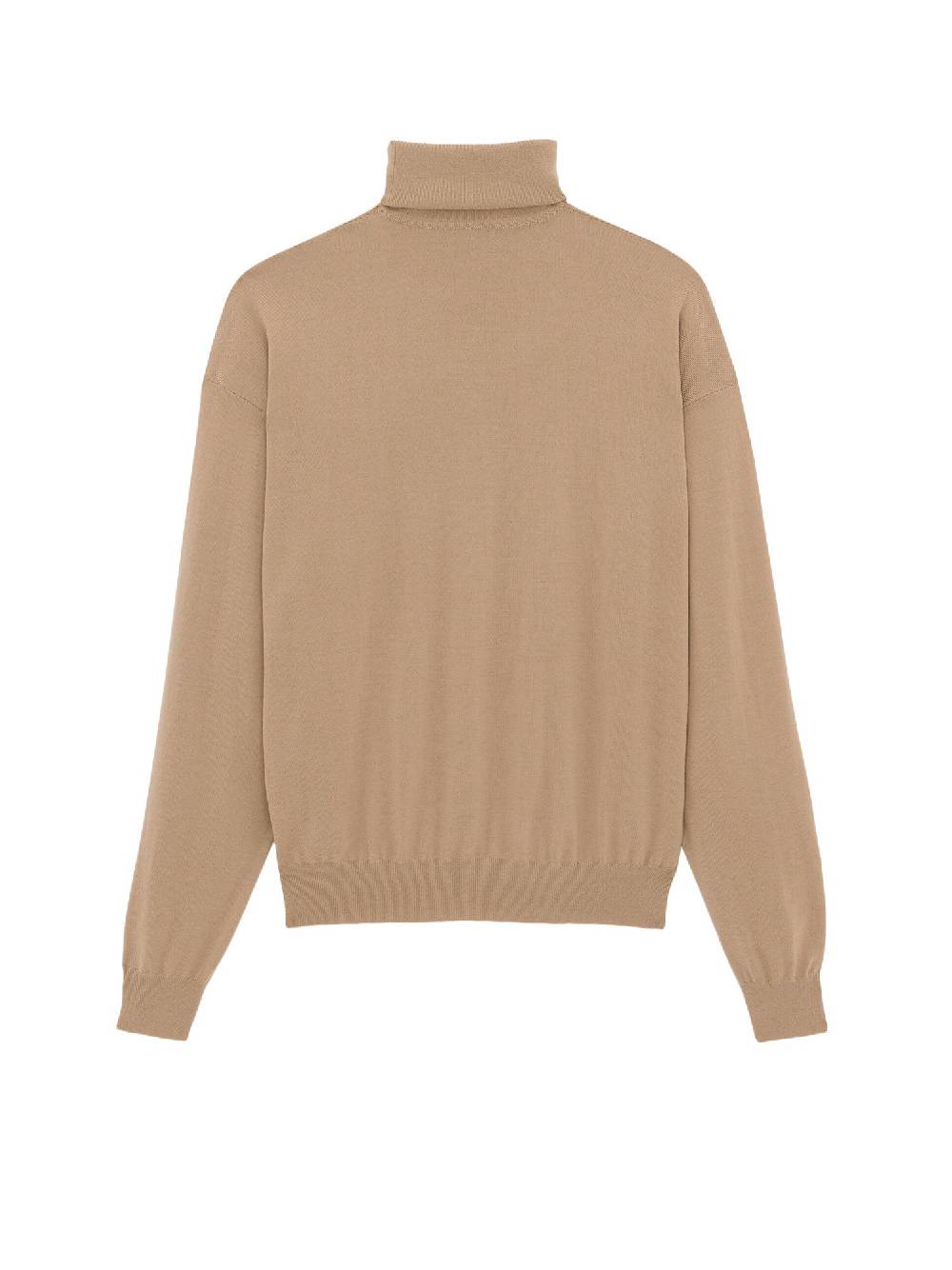 SAINT LAURENT  Maglione Dolcevita Beige Saint Laurent - Lana 100% Eco-Sostenibile Outlet
