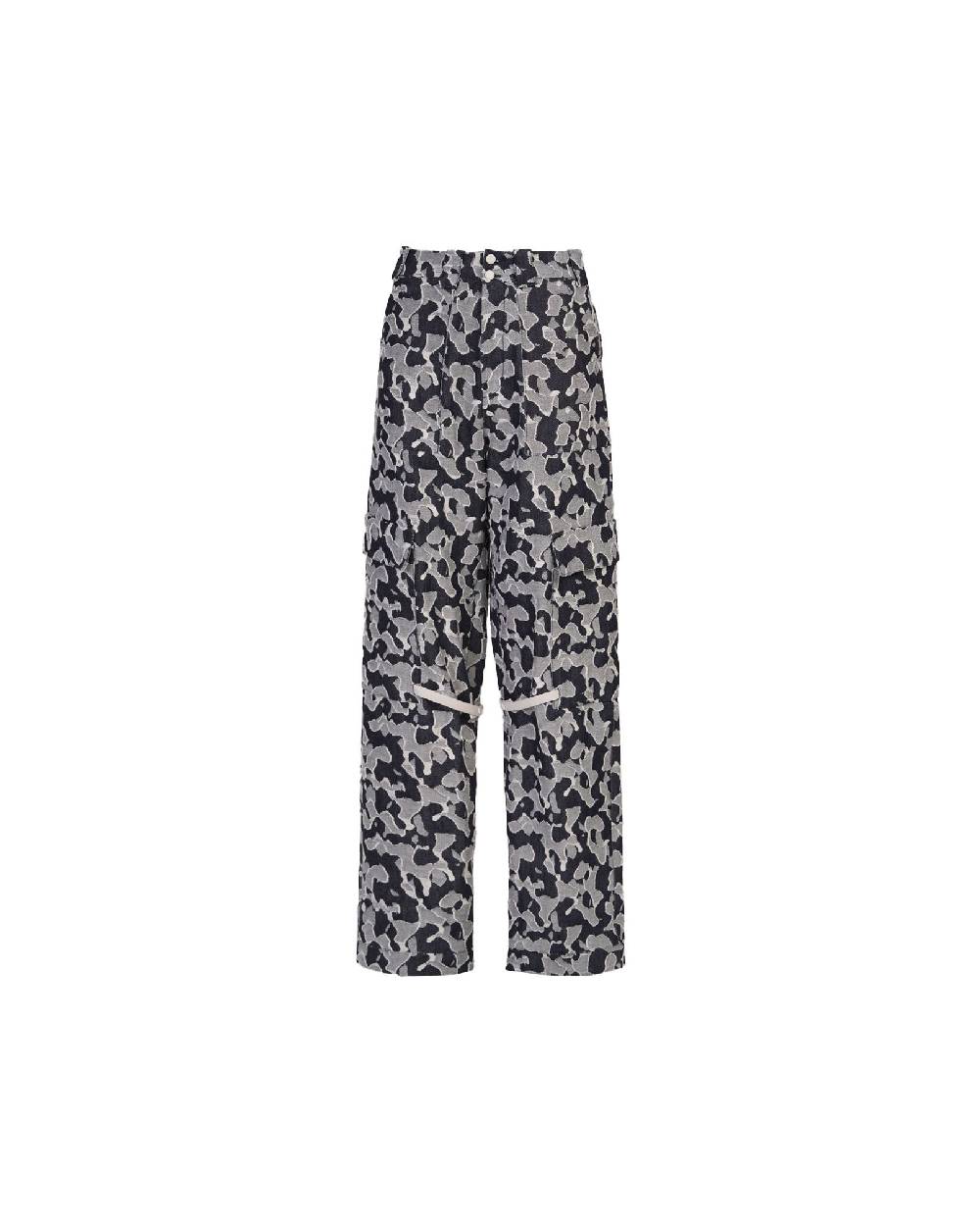 TAKATURNA  Pantaloni Denim Unisex Nero Mezzanotte e Grigio di TAKATURNA In Vendita