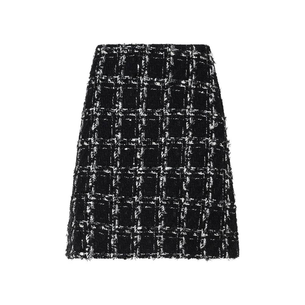 GIAMBATTISTA VALLI Minigonna in Tweed Giambattista Valli - Quadri Bianco e Nero