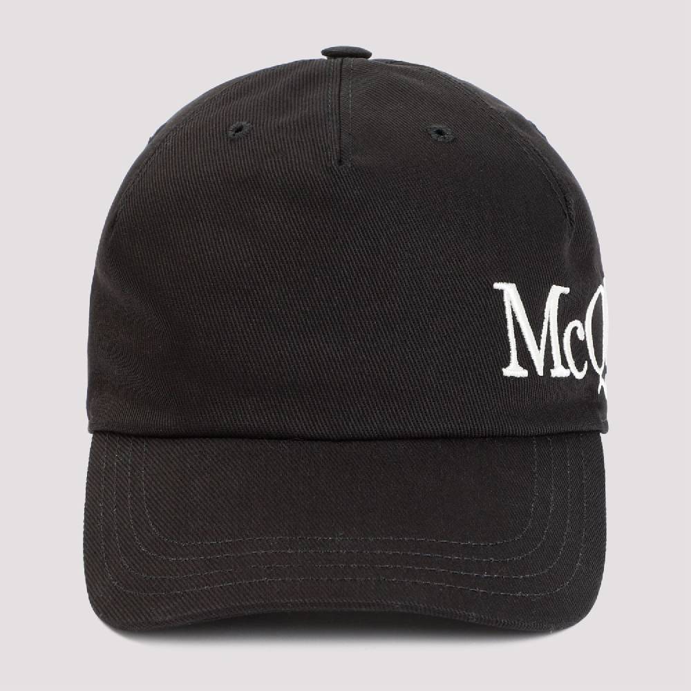 ALEXANDER MCQUEEN  Cappellino in Cotone con Logo Ricamato Alexander McQueen - Nero Rilascio limitato
