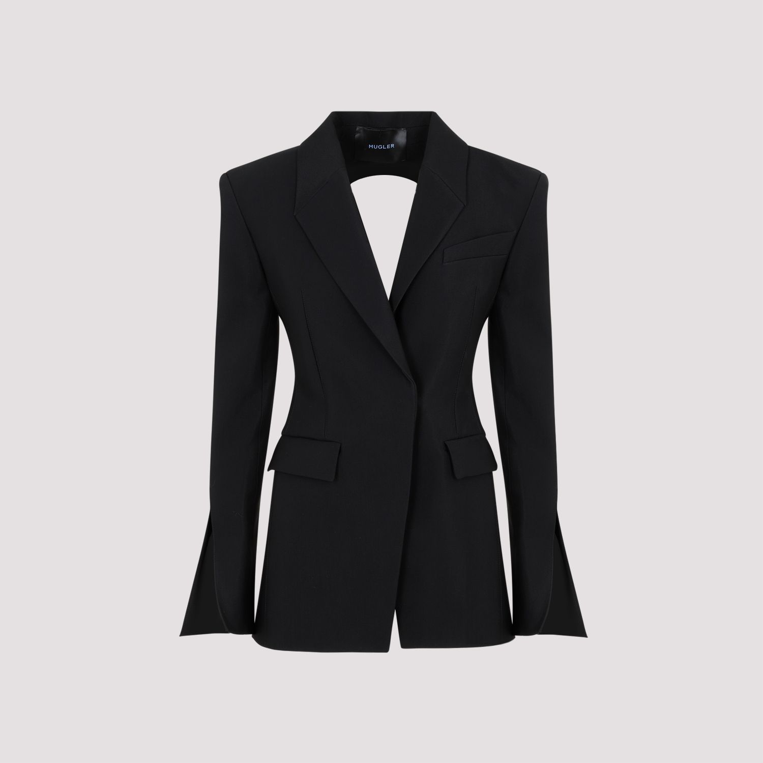 MUGLER  Giacca Avvolgente in Misto Lana Nera MUGLER Donna Vendita