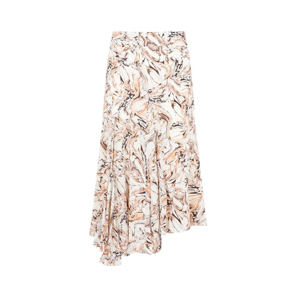 ISABEL MARANT  Gonna in Seta Toscane Isabel Marant Beige con Motivo Geometrico Promozione