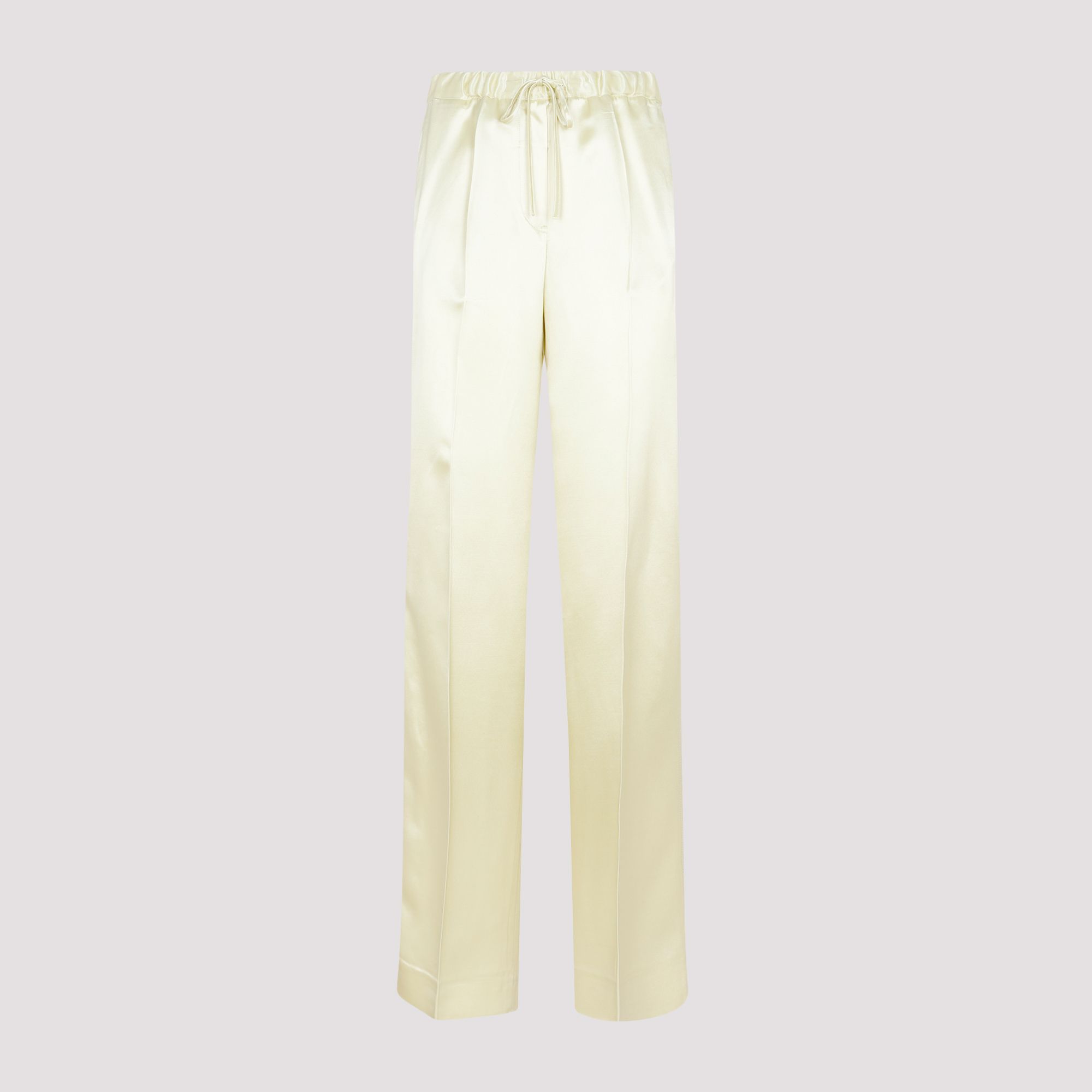 JIL SANDER  Pantaloni Verdi in Misto Viscosa JIL SANDER - Vita Elastica e Taglio Dritto Donna Enormi sconti