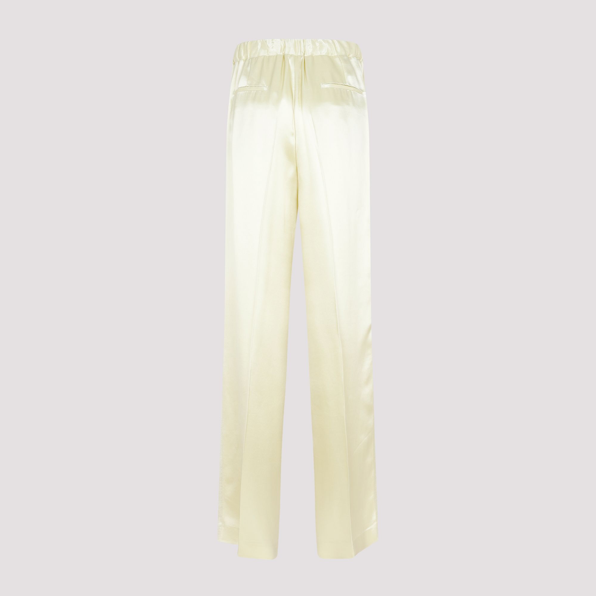 JIL SANDER  Pantaloni Verdi in Misto Viscosa JIL SANDER - Vita Elastica e Taglio Dritto Donna Enormi sconti