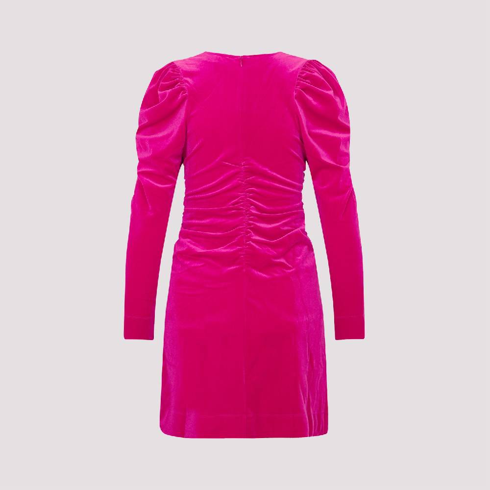 GANNI  Abito Mini in Velluto GANNI Love Potion - Rosa & Viola 50% di sconto con spedizione gratuita