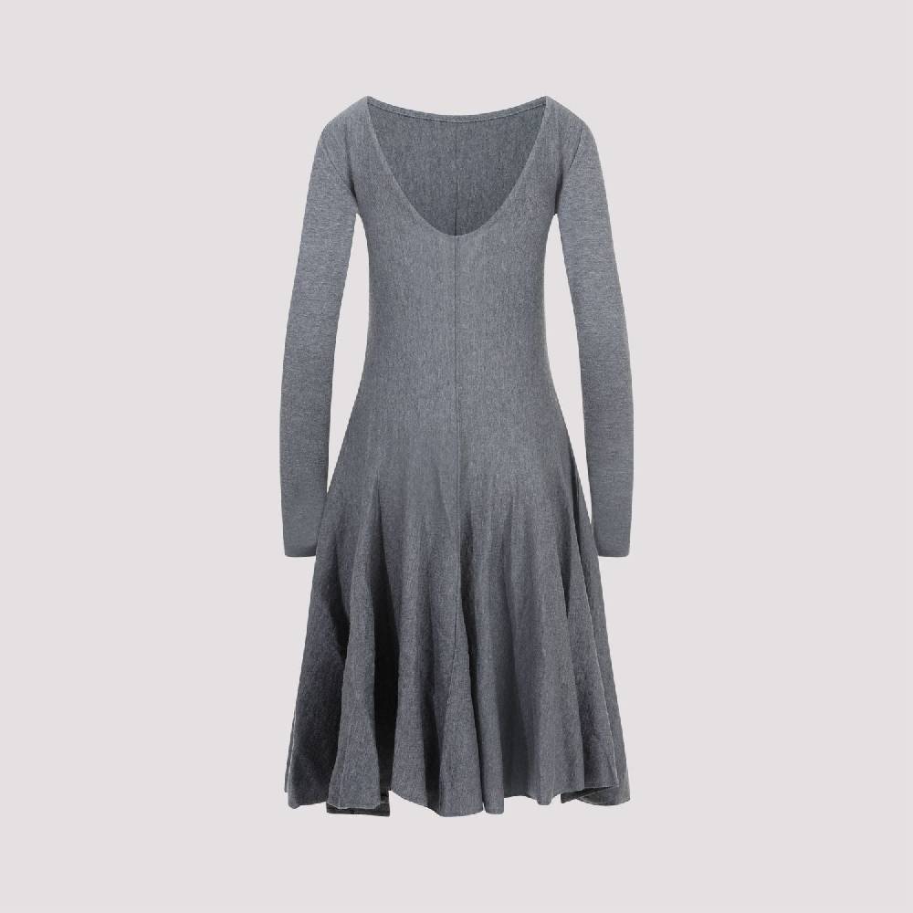 KHAITE  Abito Svasato in Lana Vergine Grigio KHAITE da Donna Officina