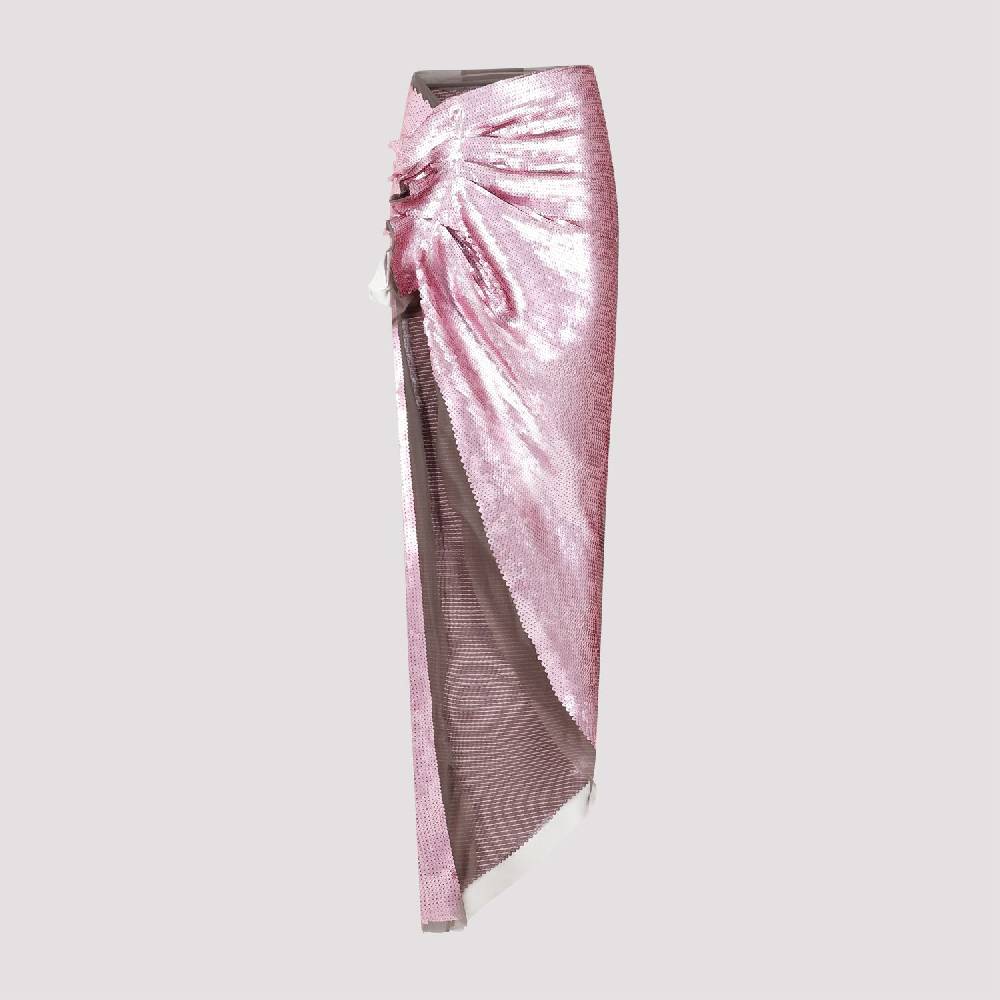 RICK OWENS  Gonna Midi in Paillettes Rosa Polvere di Rick Owens 50% di sconto per tempo limitato