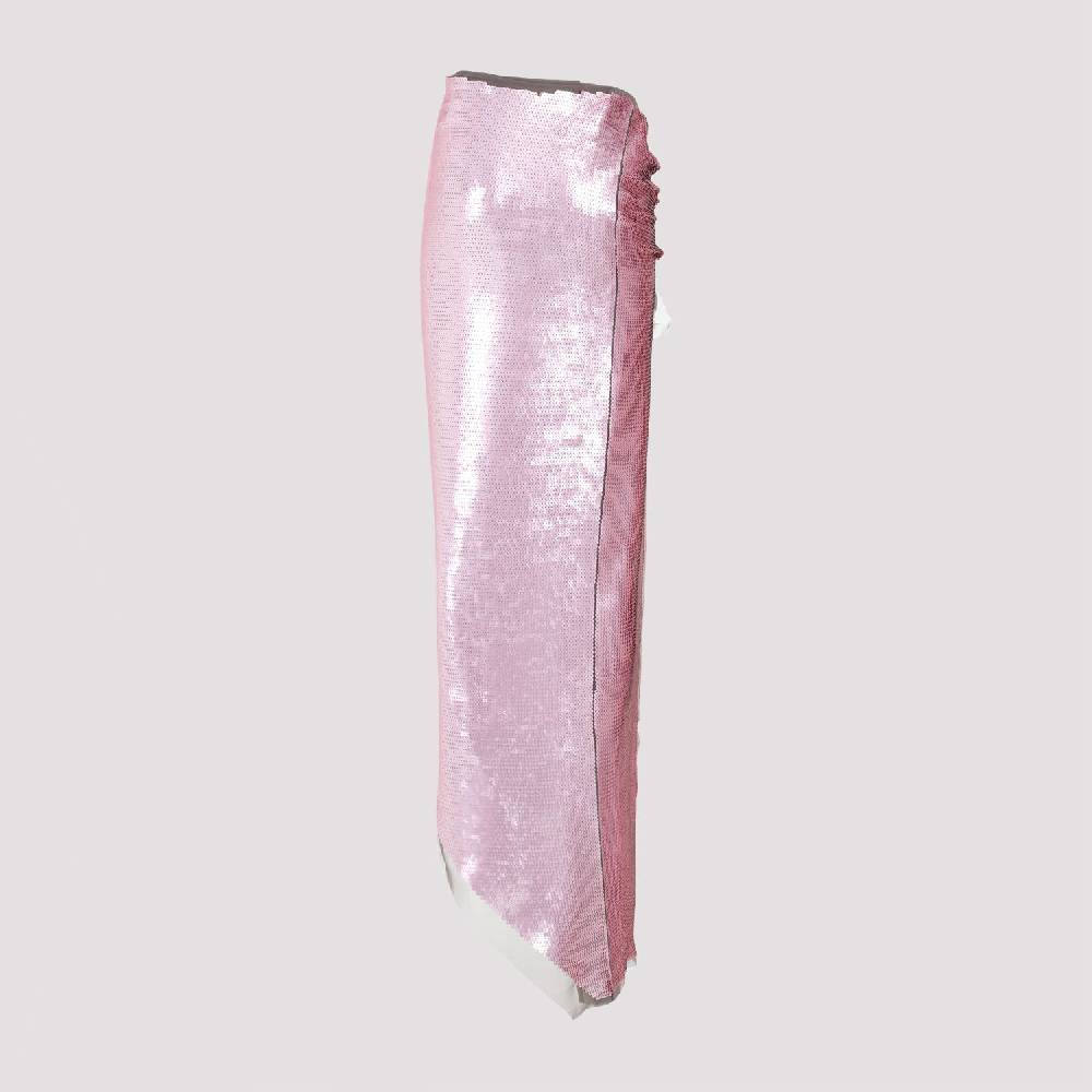 RICK OWENS  Gonna Midi in Paillettes Rosa Polvere di Rick Owens 50% di sconto per tempo limitato