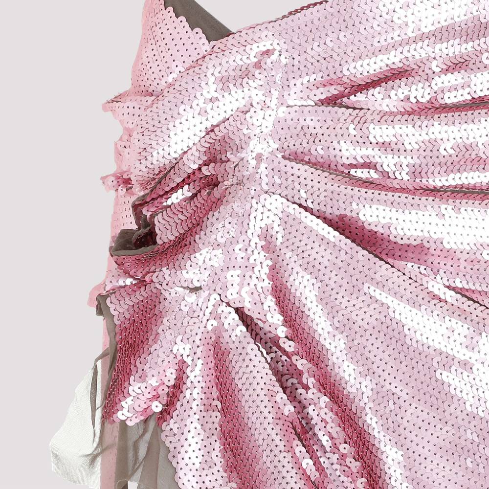 RICK OWENS  Gonna Midi in Paillettes Rosa Polvere di Rick Owens 50% di sconto per tempo limitato