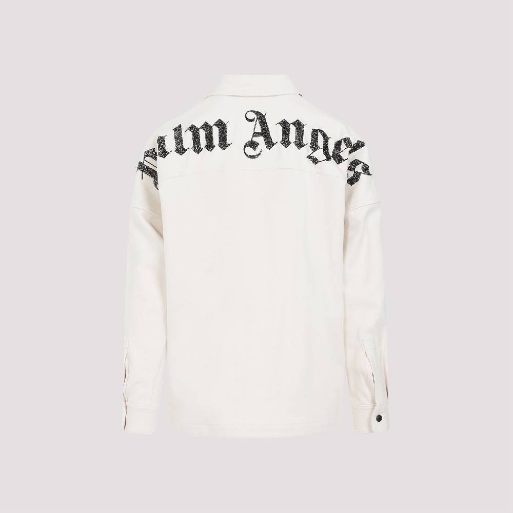 PALM ANGELS  Camicia Overshirt a Quadri Bianco Spento Palm Angels - Uomo Nuovo