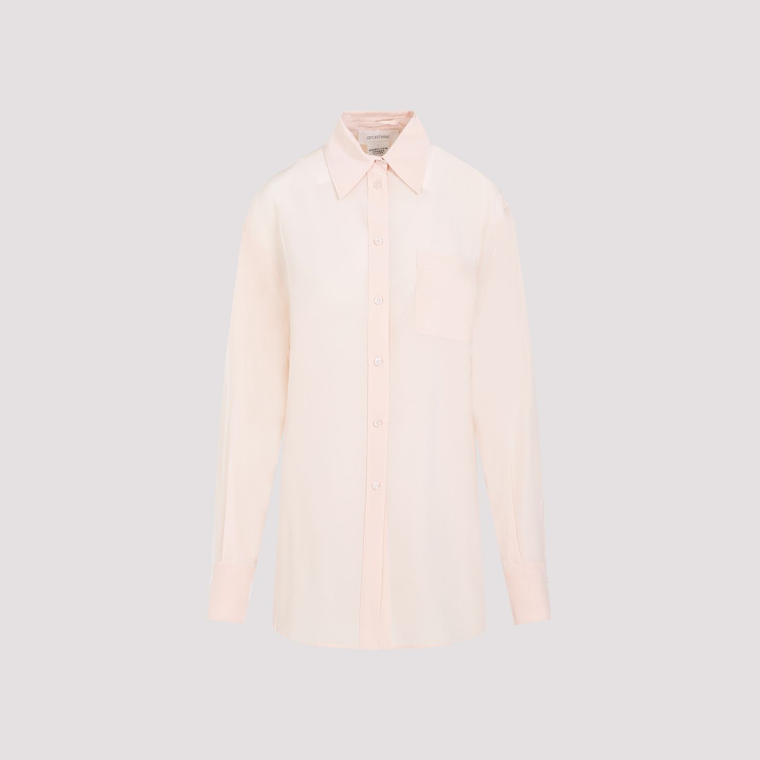 SPORTMAX  Camicia in Crepe di Seta Rosa Sportmax Rovigo per Donna Promozione Limitata