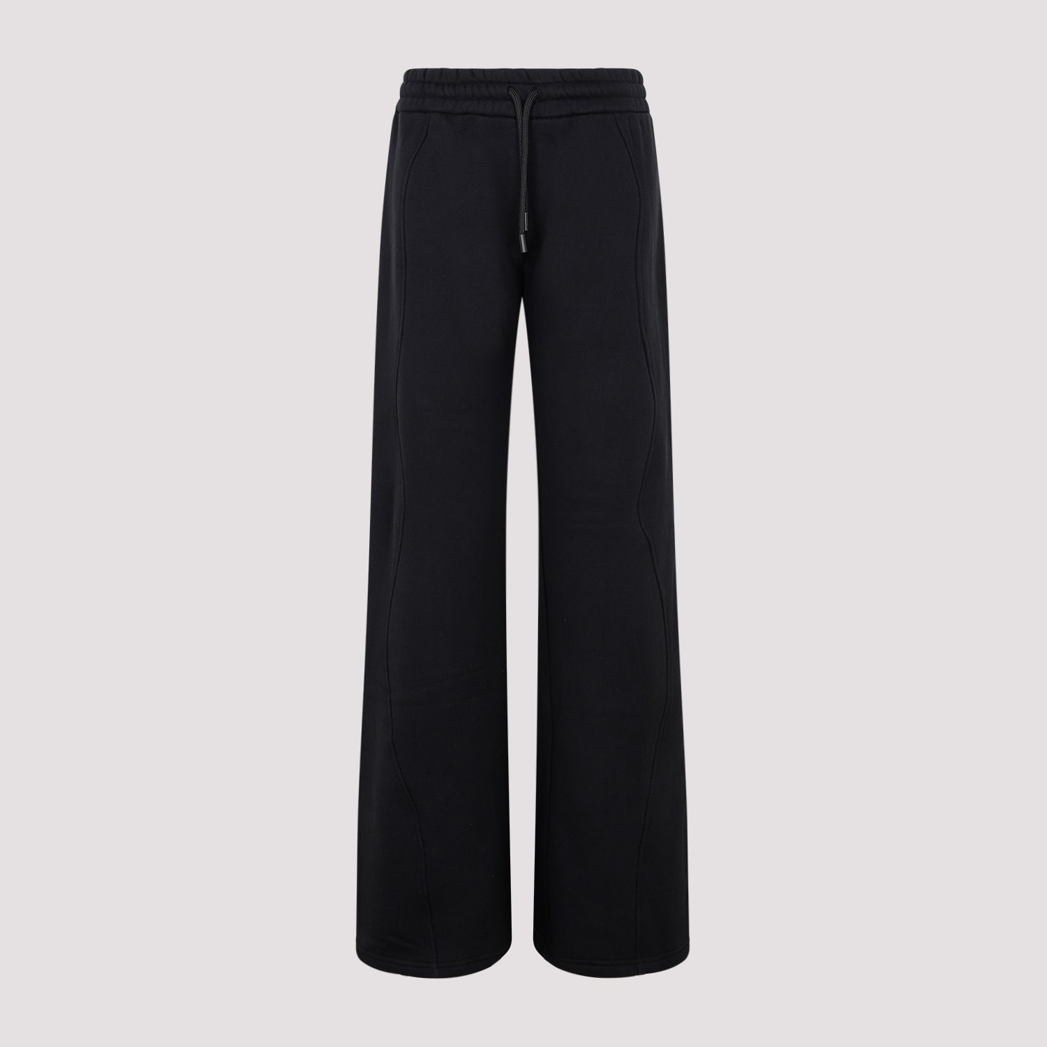 OFF-WHITE  Pantaloni Tuta in Cotone Nero con Coulisse OFF-WHITE Donna Fino Al -60%
