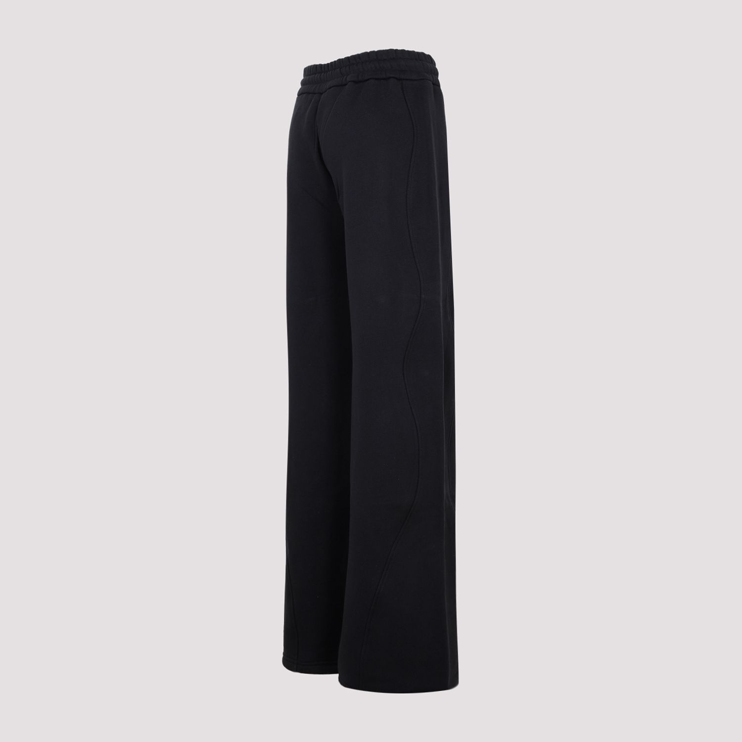 OFF-WHITE  Pantaloni Tuta in Cotone Nero con Coulisse OFF-WHITE Donna Fino Al -60%