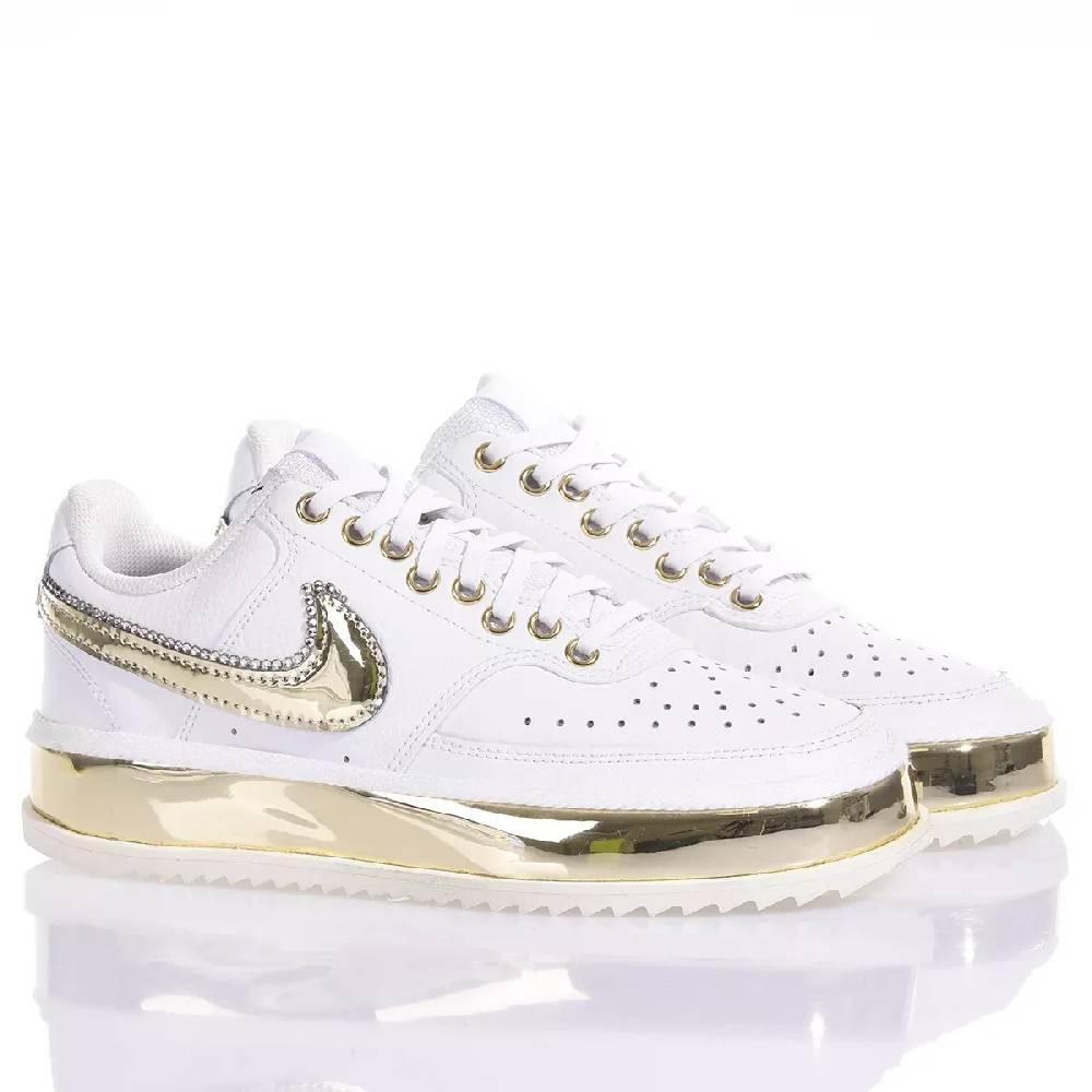 NIKE  Sneakers Nike Court Vision in Bianco Oro - Eco-Pelle Sottocosto