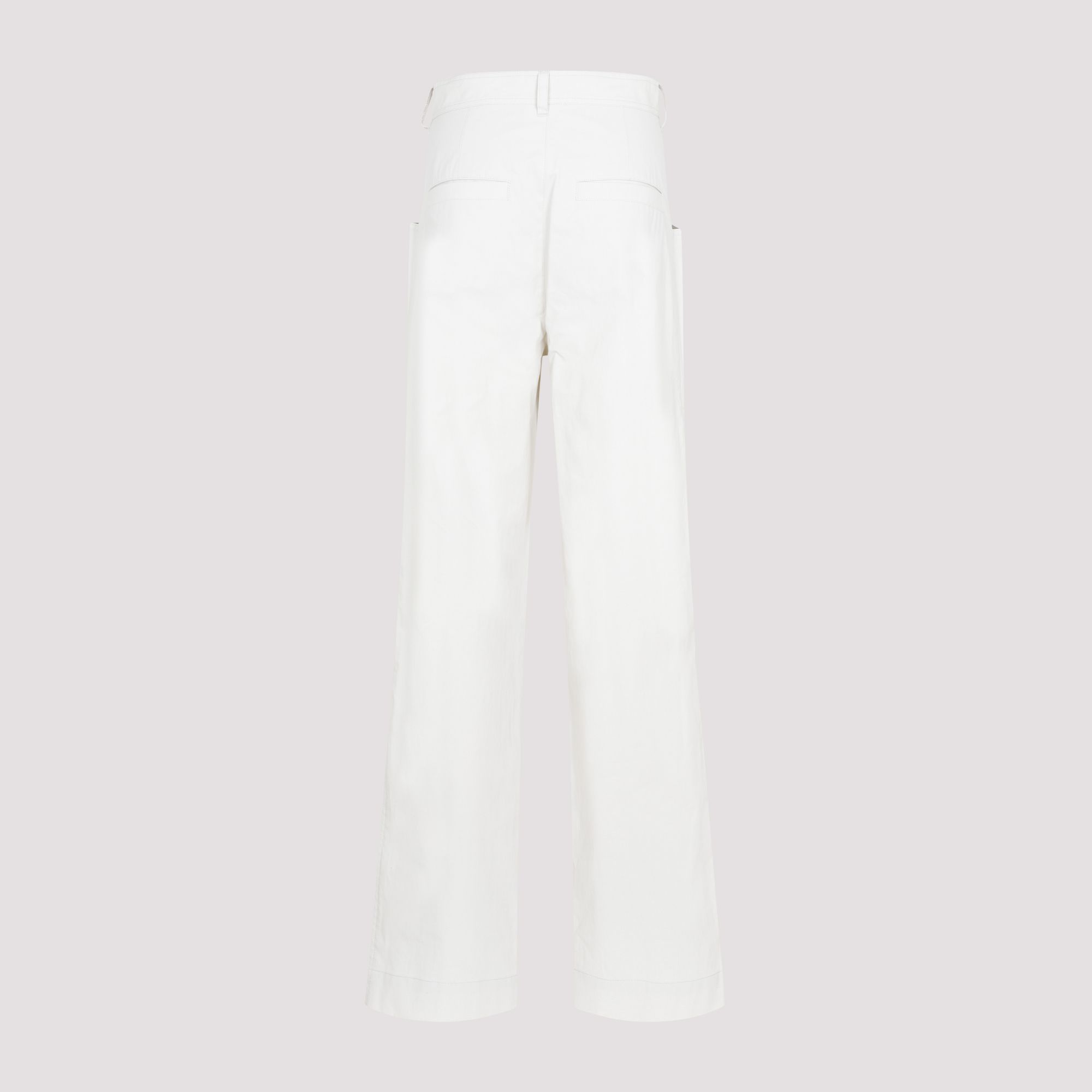 ISABEL MARANT  Pantaloni Ampio Gamba Ecru di Cotone Isabel Marant Offerta