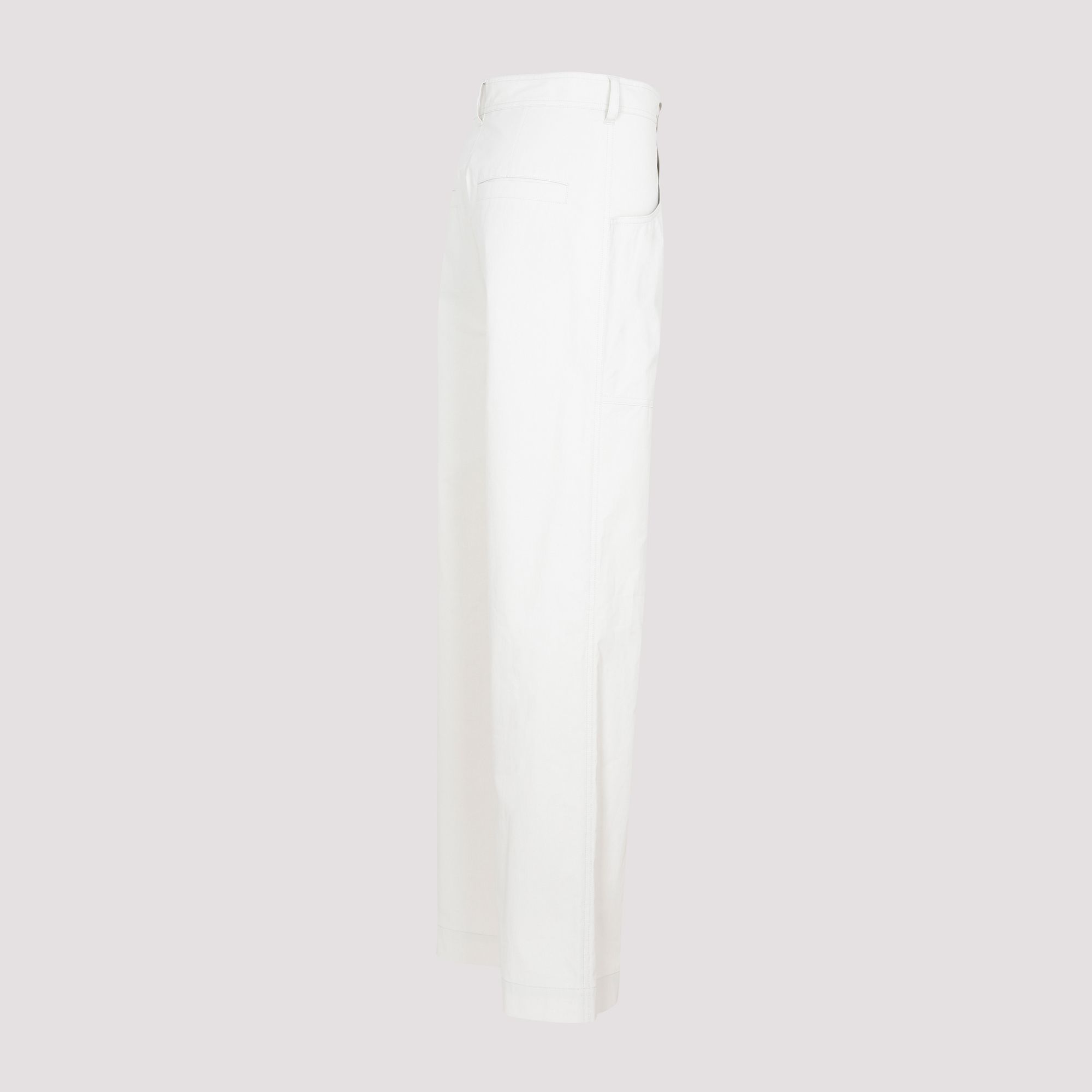 ISABEL MARANT  Pantaloni Ampio Gamba Ecru di Cotone Isabel Marant Offerta