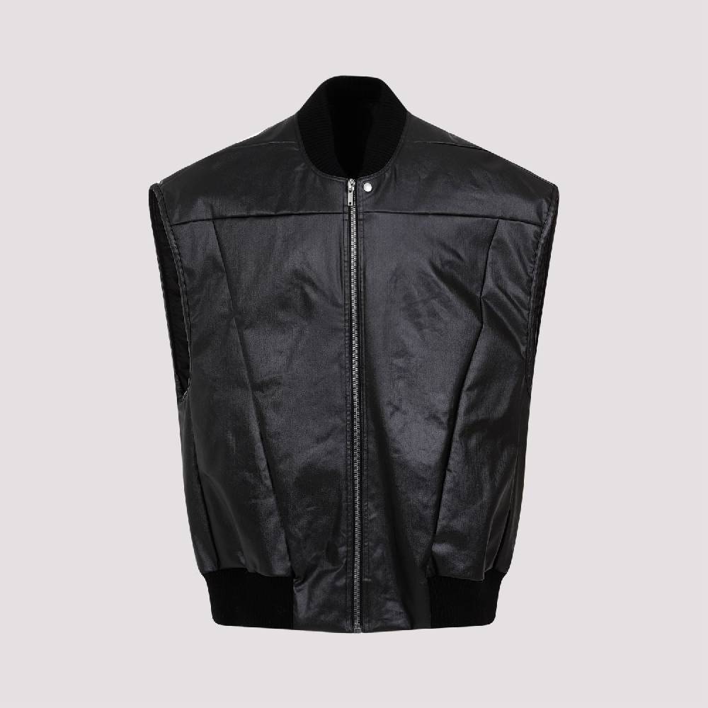 RICK OWENS  Gilet Trapuntato Nero in Cotone Rick Owens Offerte