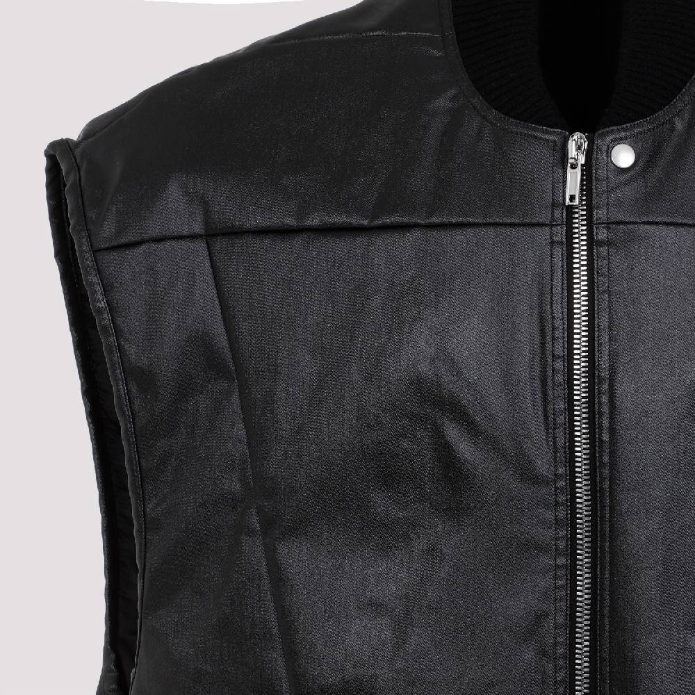 RICK OWENS  Gilet Trapuntato Nero in Cotone Rick Owens Offerte