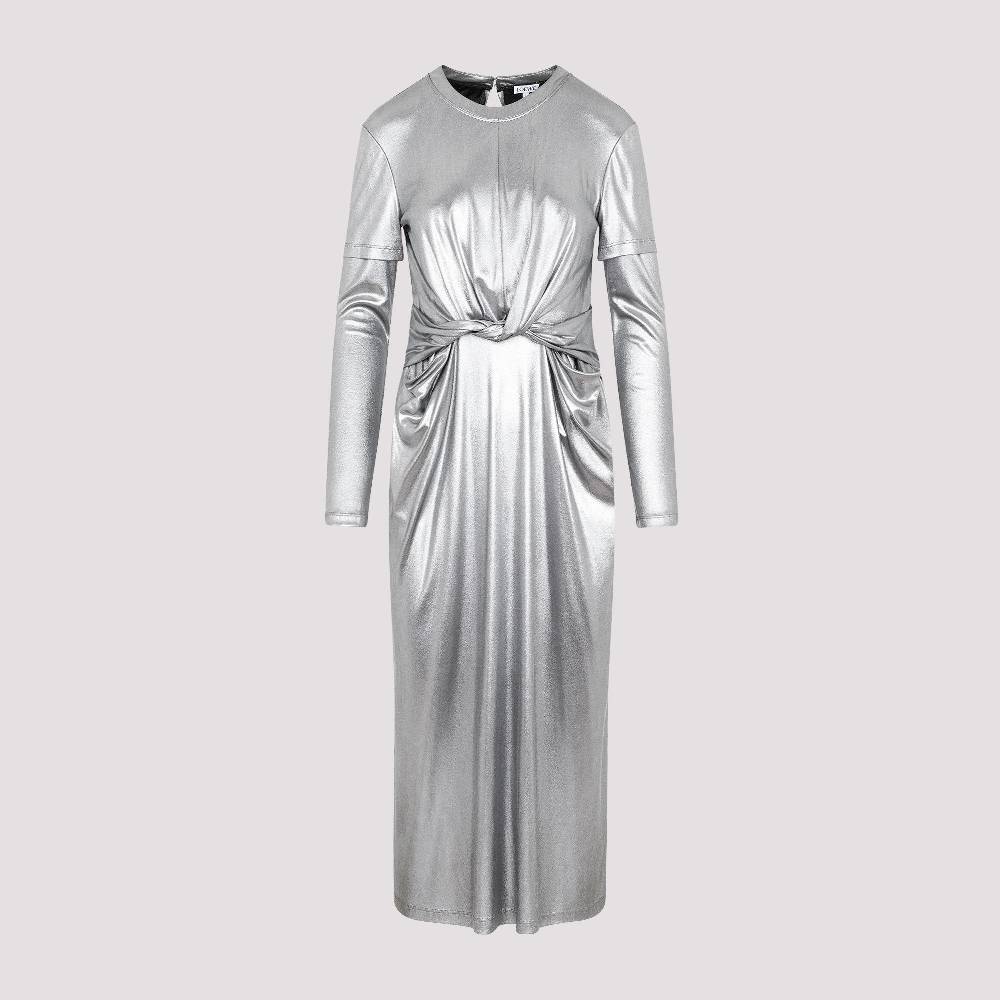 LOEWE  Abito Drappeggiato Argento Metallizzato Loewe - Tessuto Tecnico Misto Vendita Economica