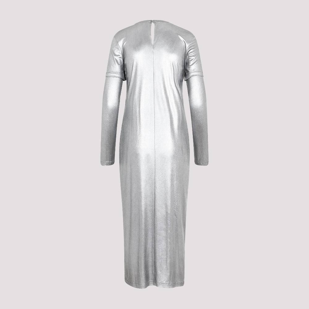 LOEWE  Abito Drappeggiato Argento Metallizzato Loewe - Tessuto Tecnico Misto Vendita Economica