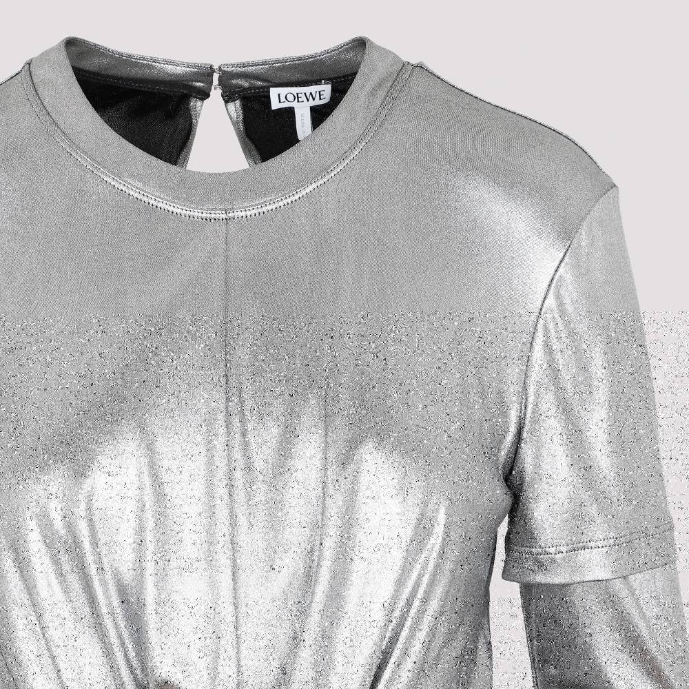 LOEWE  Abito Drappeggiato Argento Metallizzato Loewe - Tessuto Tecnico Misto Vendita Economica