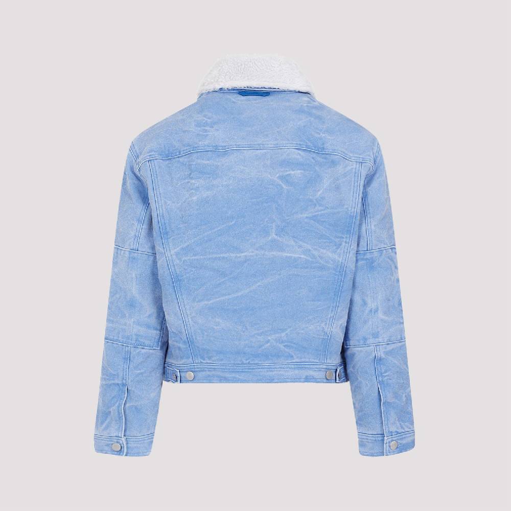 ACNE STUDIOS  Giacca di Cotone Blu Acne Studios con Collo Rimovibile In Saldo