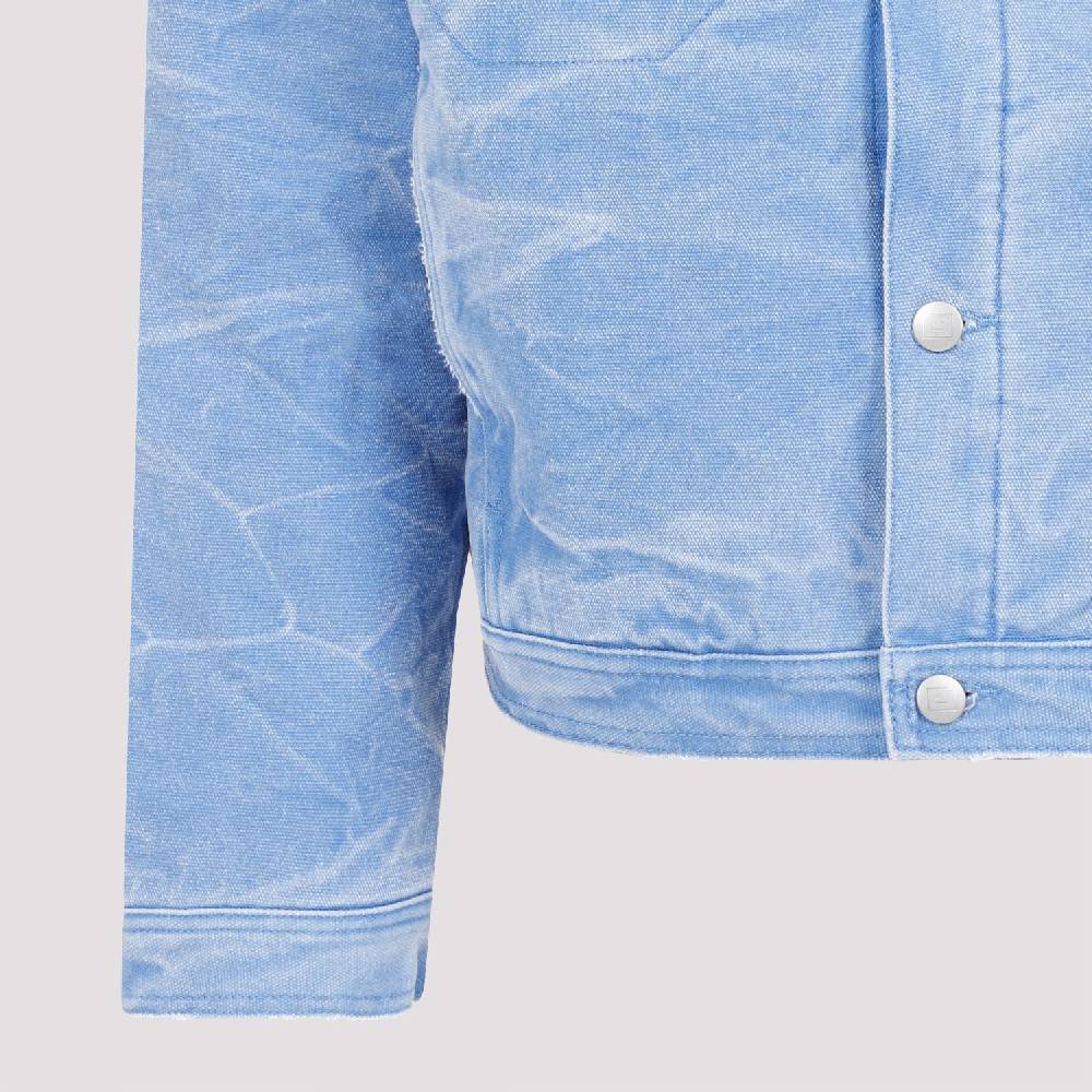 ACNE STUDIOS  Giacca di Cotone Blu Acne Studios con Collo Rimovibile In Saldo