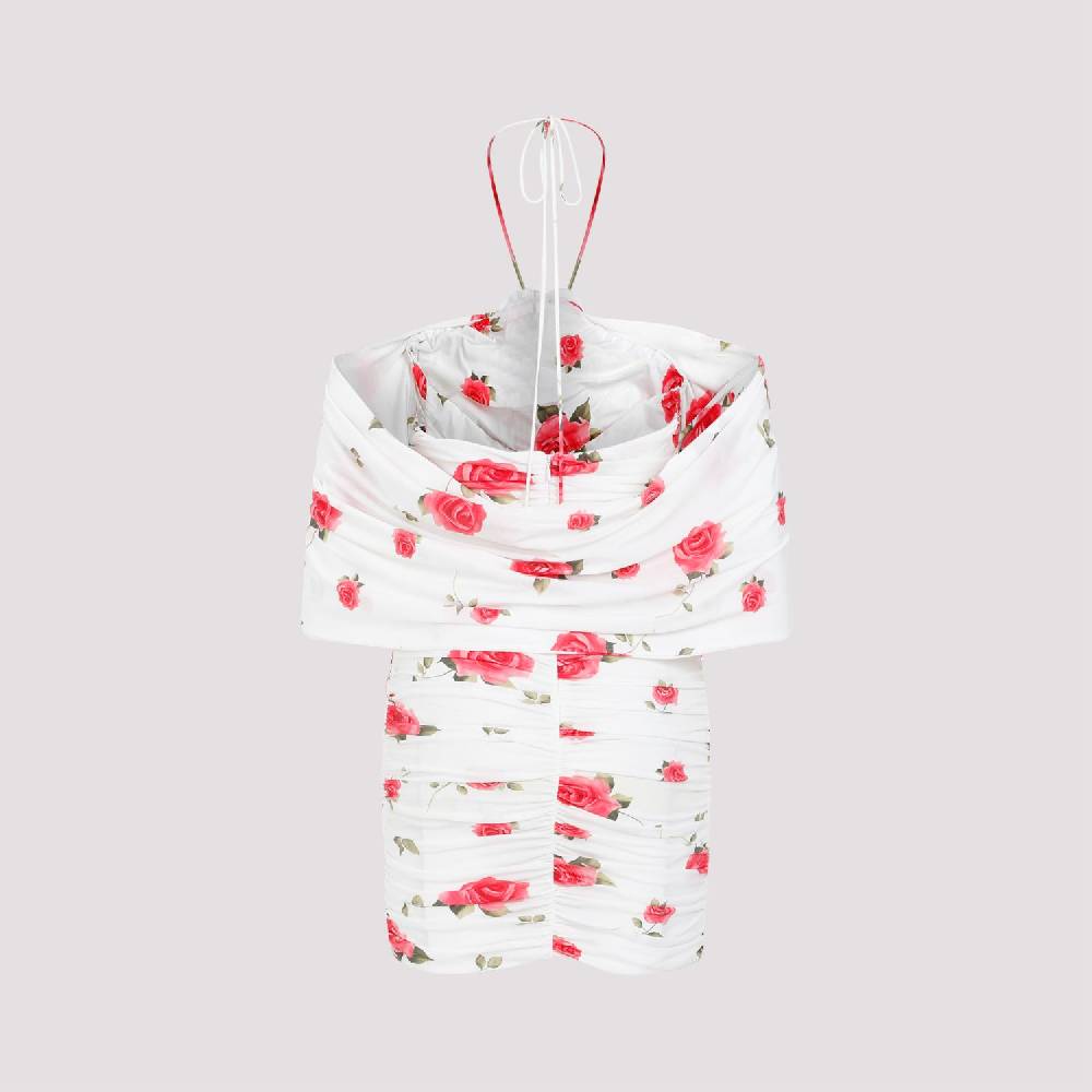 MAGDA BUTRYM  Mini Abito Bianco Crema con Rose di MAGDA BUTRYM Sconto di tempo limitato