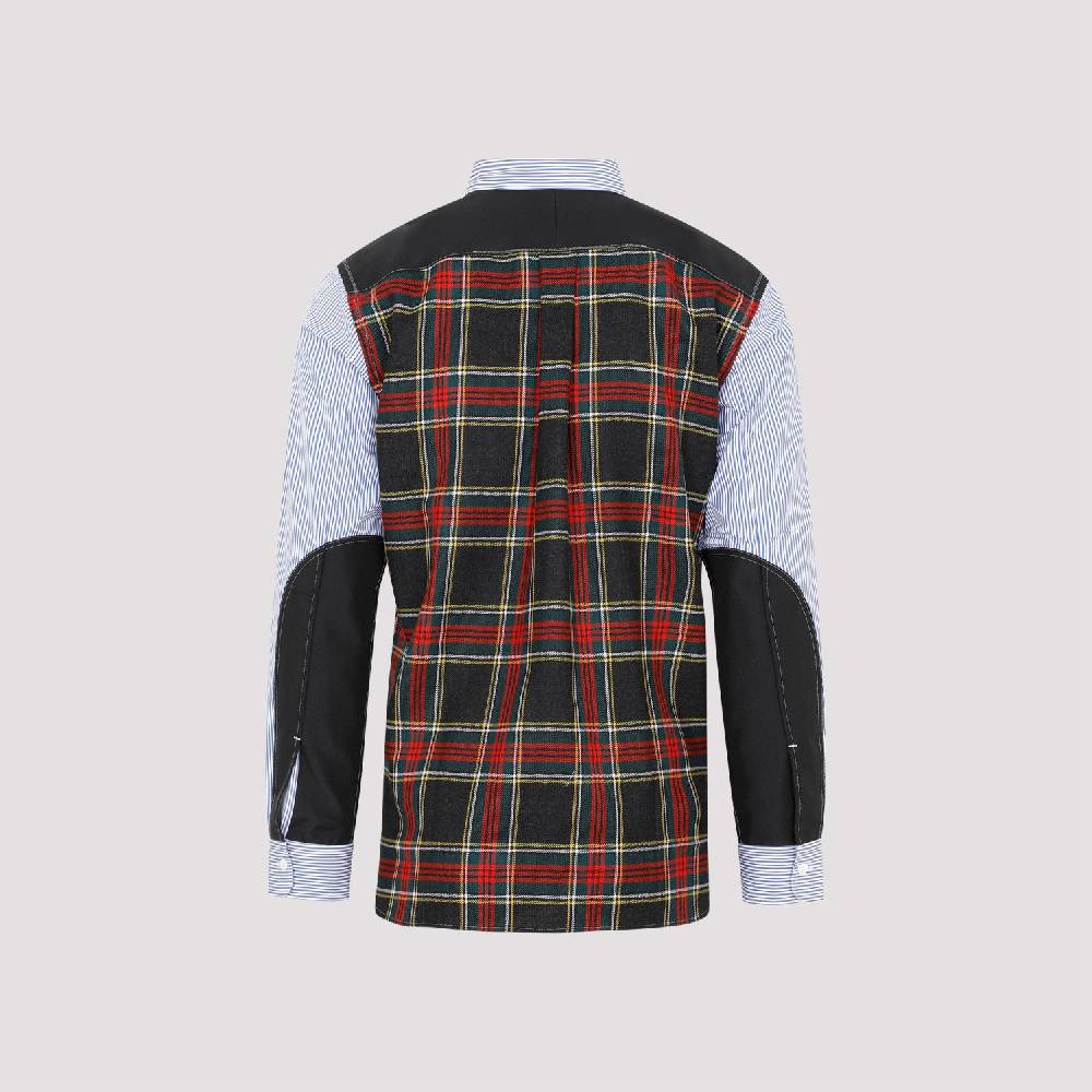 JUNYA WATANABE  Camicia Uomo Junya Watanabe Cotone Blu a Righe e Quadri Negozio online di fabbrica