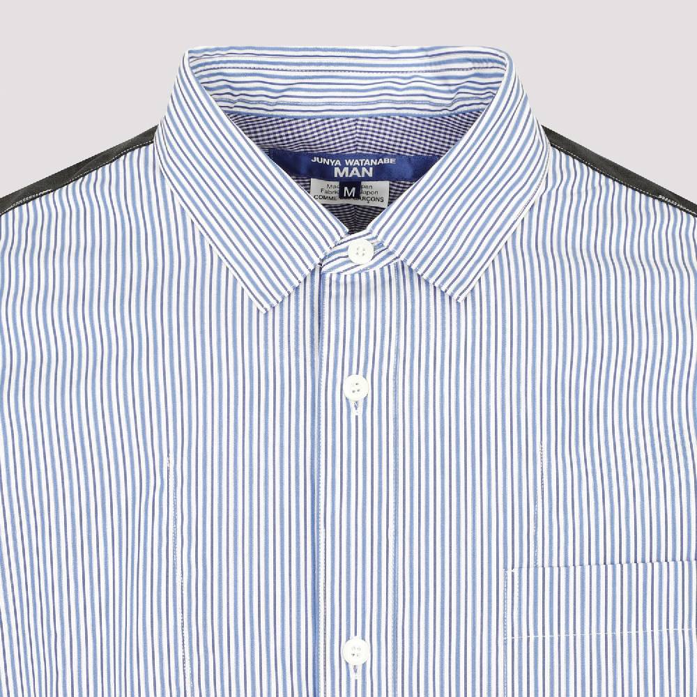 JUNYA WATANABE  Camicia Uomo Junya Watanabe Cotone Blu a Righe e Quadri Negozio online di fabbrica