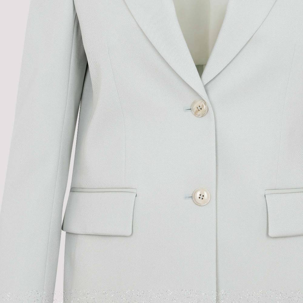 LANVIN  Blazer da Donna Verde Salvia in Lana Vergine LANVIN Prezzo di fabbrica