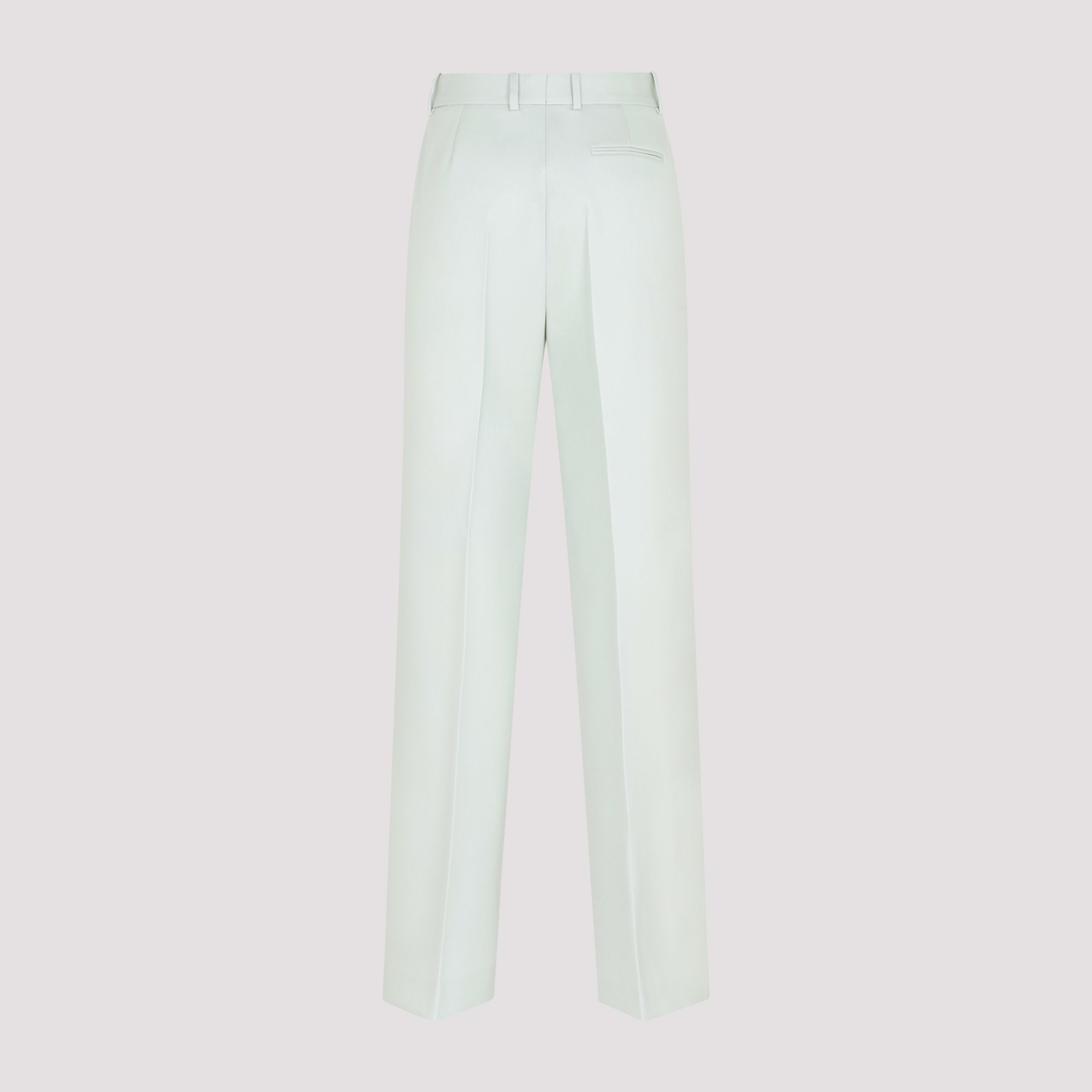 LANVIN  Pantaloni Larghi in Lana Verde Salvia Lanvin - Abbigliamento Donna Comprare a buon mercato