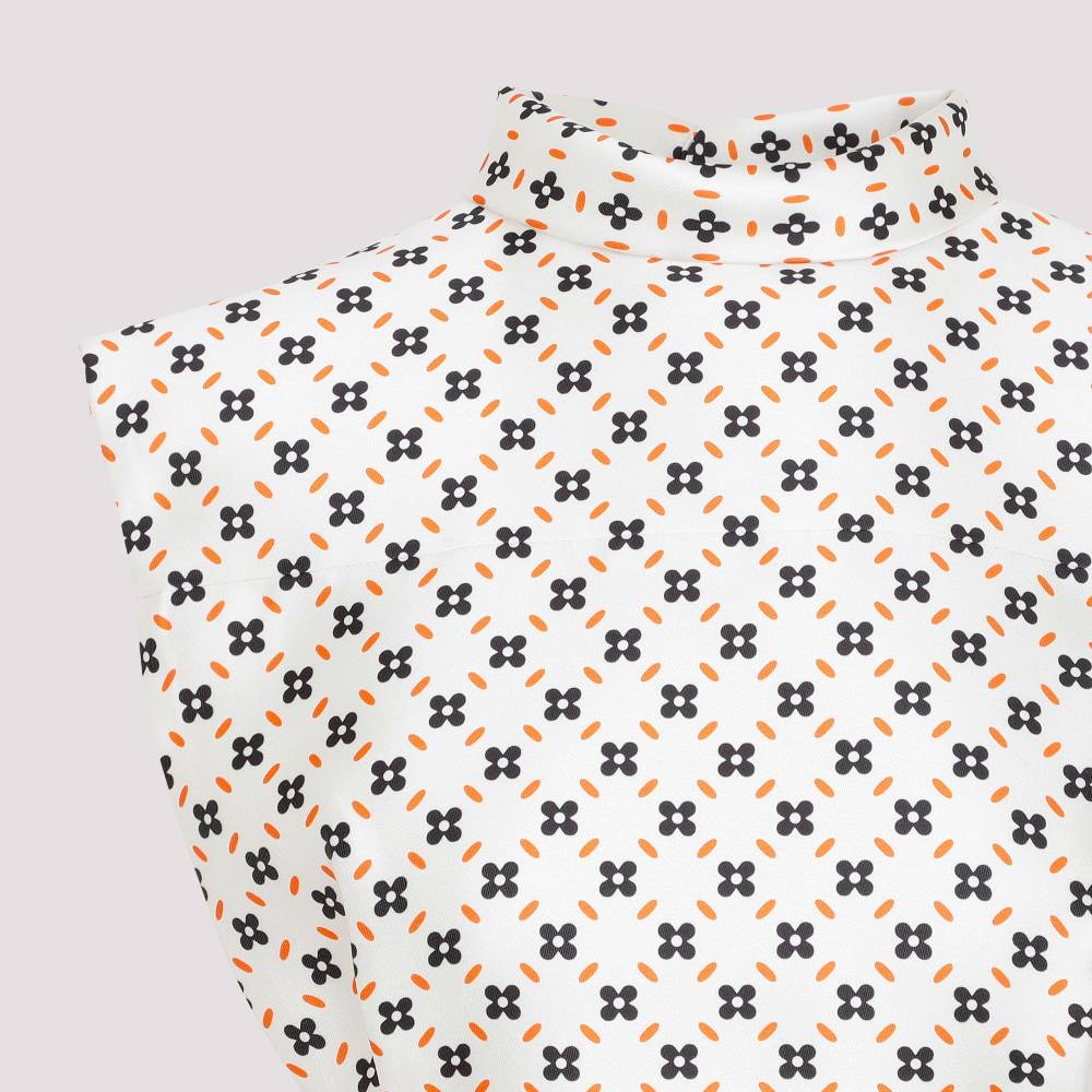 LANVIN  Top Senza Maniche con Collo Alto Floreale LANVIN Grande vendita