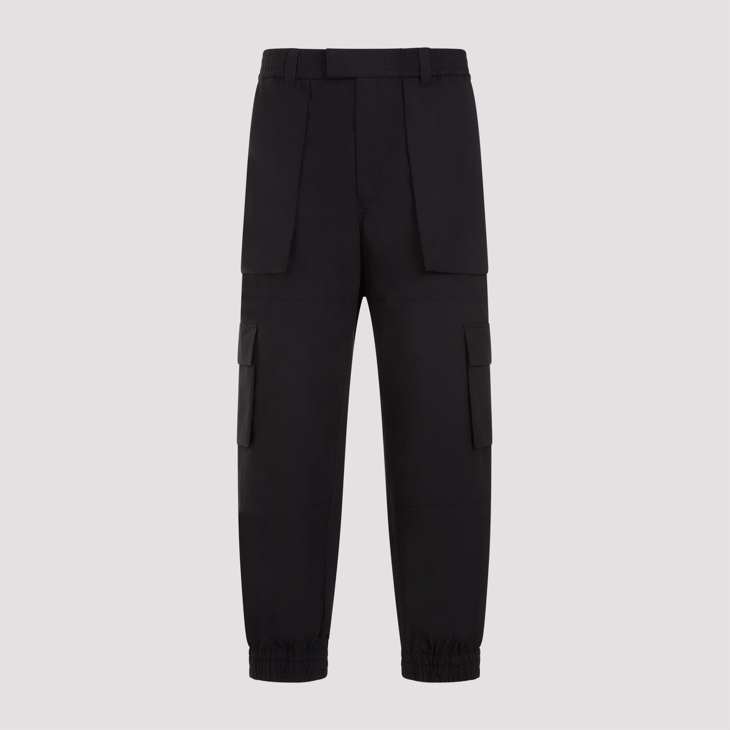 ALEXANDER MCQUEEN  Pantaloni Cargo Neri in Cotone da Uomo Alexander McQueen Offerta natalizia