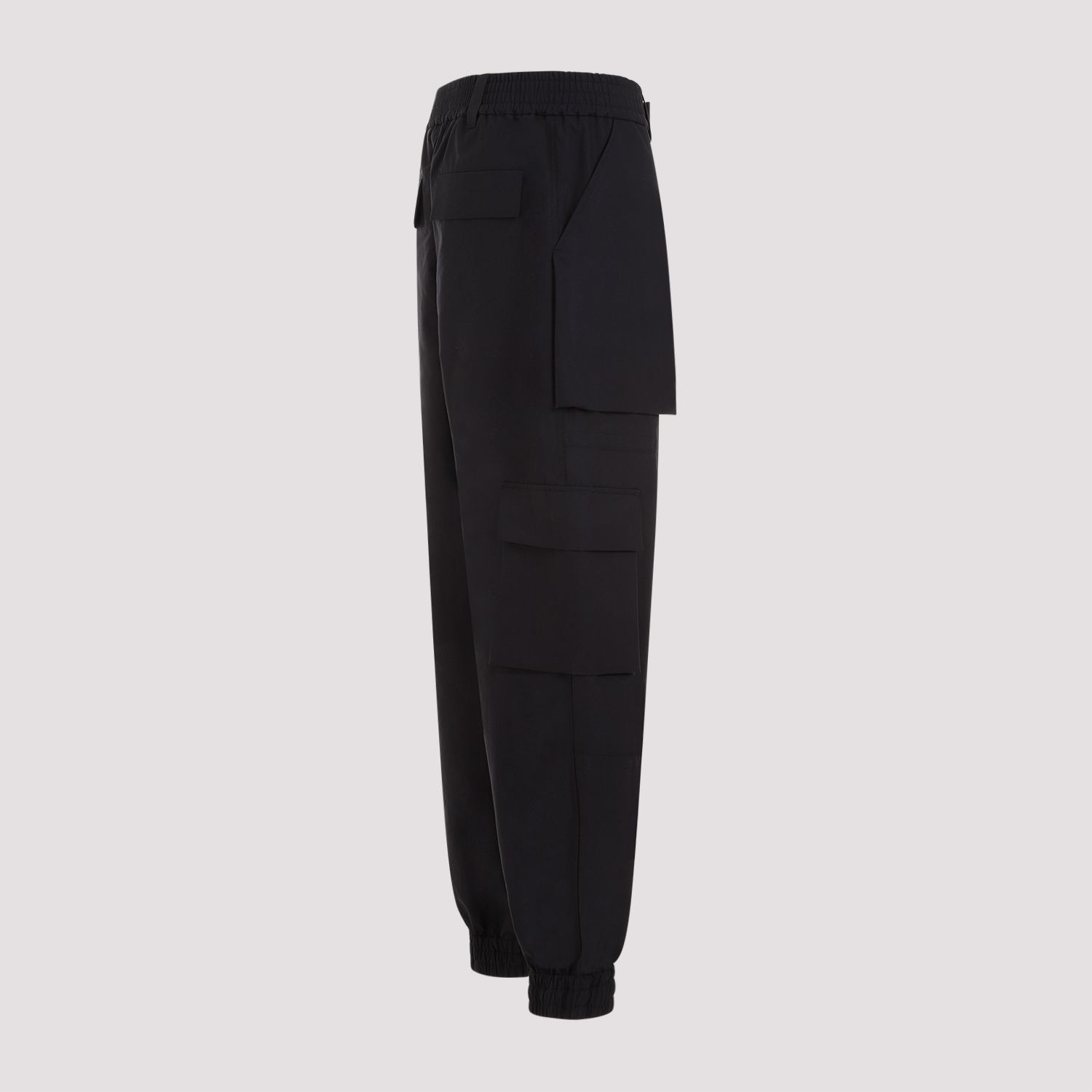 ALEXANDER MCQUEEN  Pantaloni Cargo Neri in Cotone da Uomo Alexander McQueen Offerta natalizia